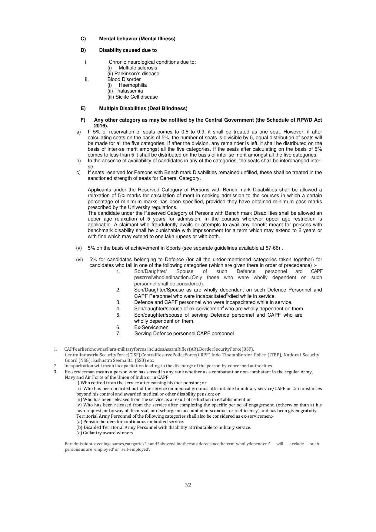 Panjab University, Chandigarh PG Prospectus 2021 - Page 32