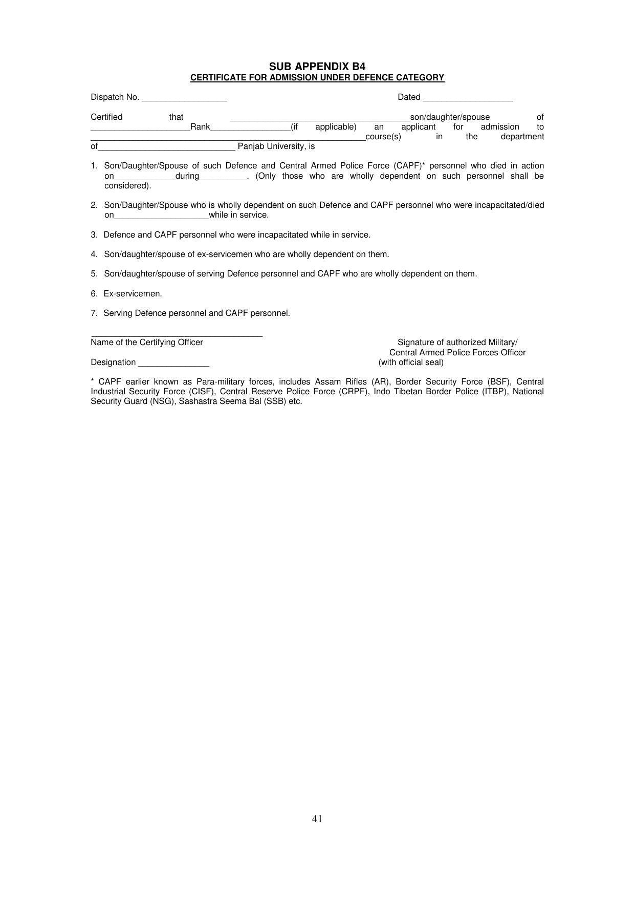 Panjab University, Chandigarh PG Prospectus 2021 - Page 41