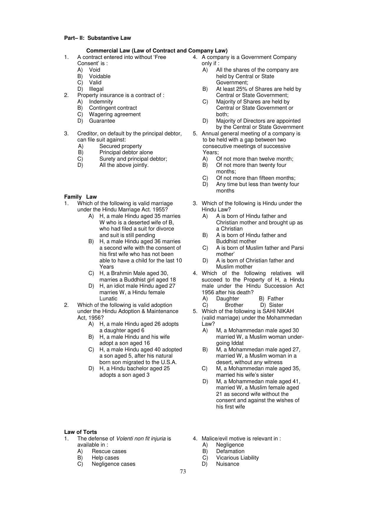 Panjab University, Chandigarh PG Prospectus 2021 - Page 73
