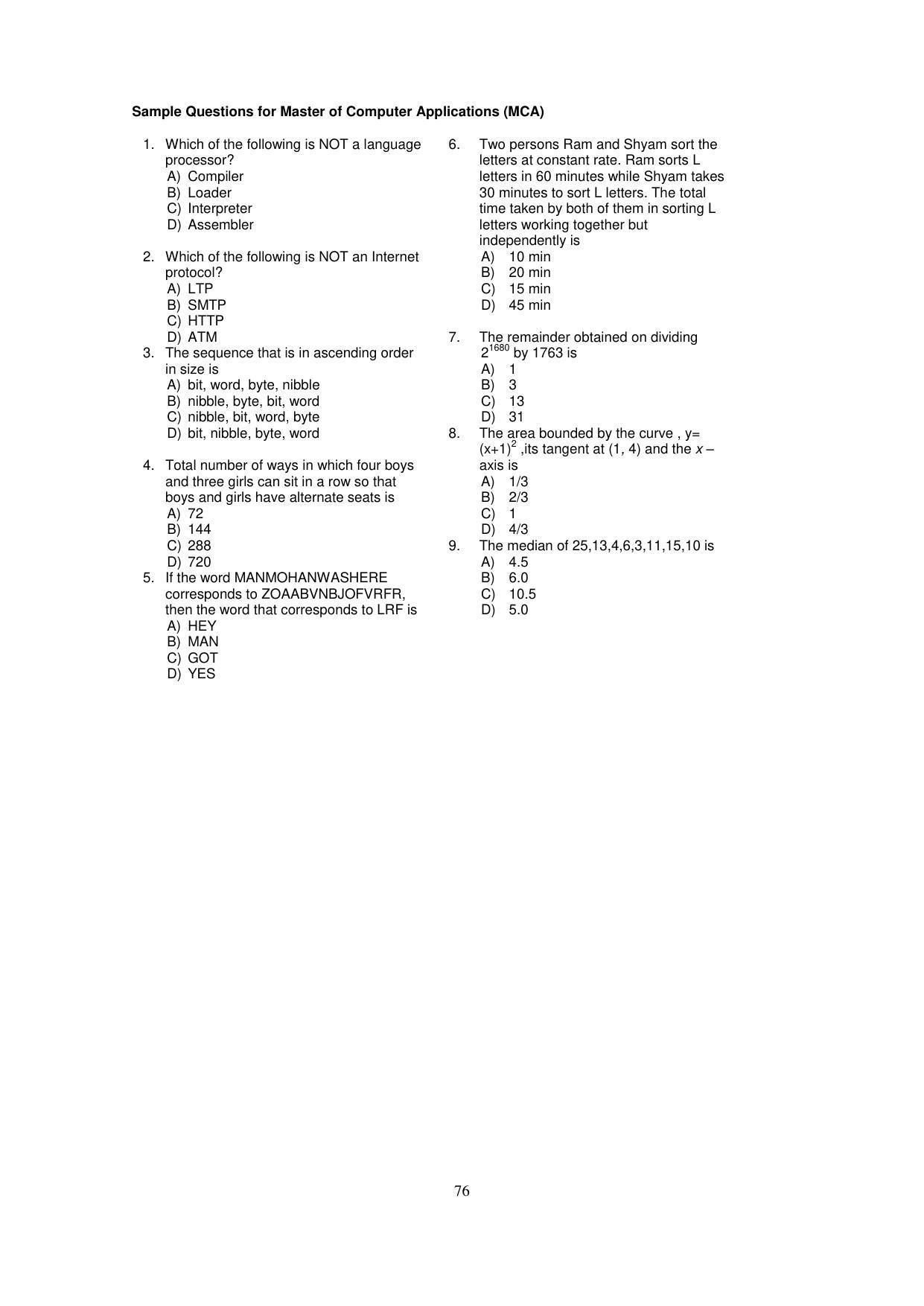 Panjab University, Chandigarh PG Prospectus 2021 - Page 76