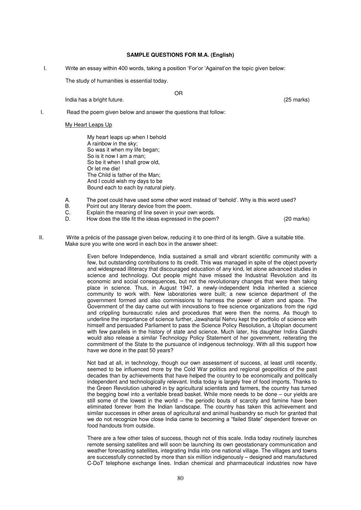 Panjab University, Chandigarh PG Prospectus 2021 - Page 80