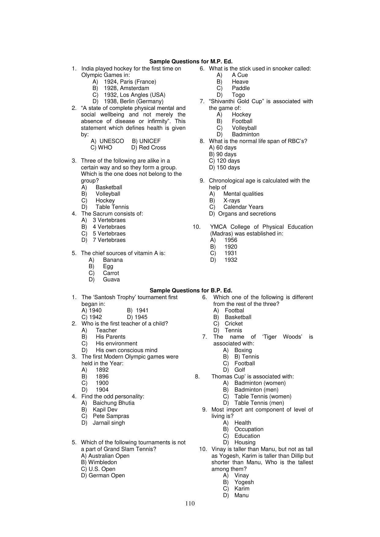 Panjab University, Chandigarh PG Prospectus 2021 - Page 110