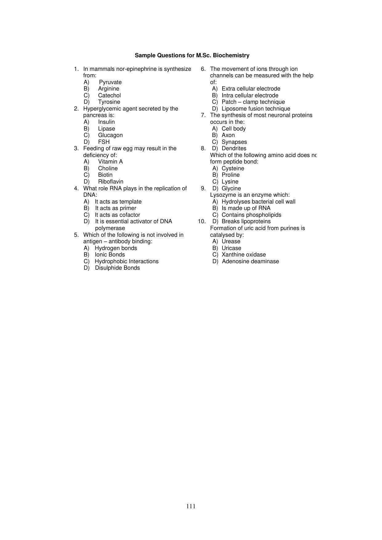 Panjab University, Chandigarh PG Prospectus 2021 - Page 111