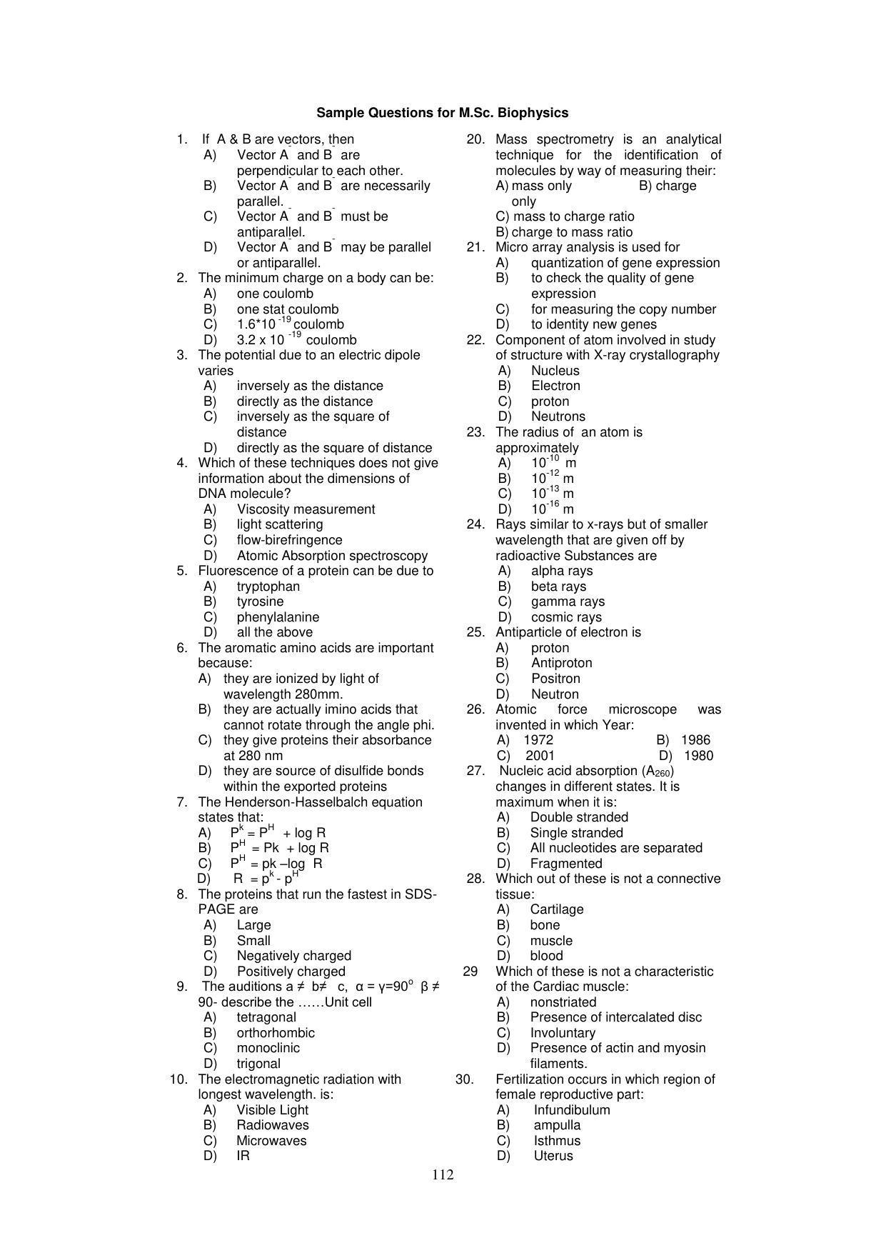 Panjab University, Chandigarh PG Prospectus 2021 - Page 112