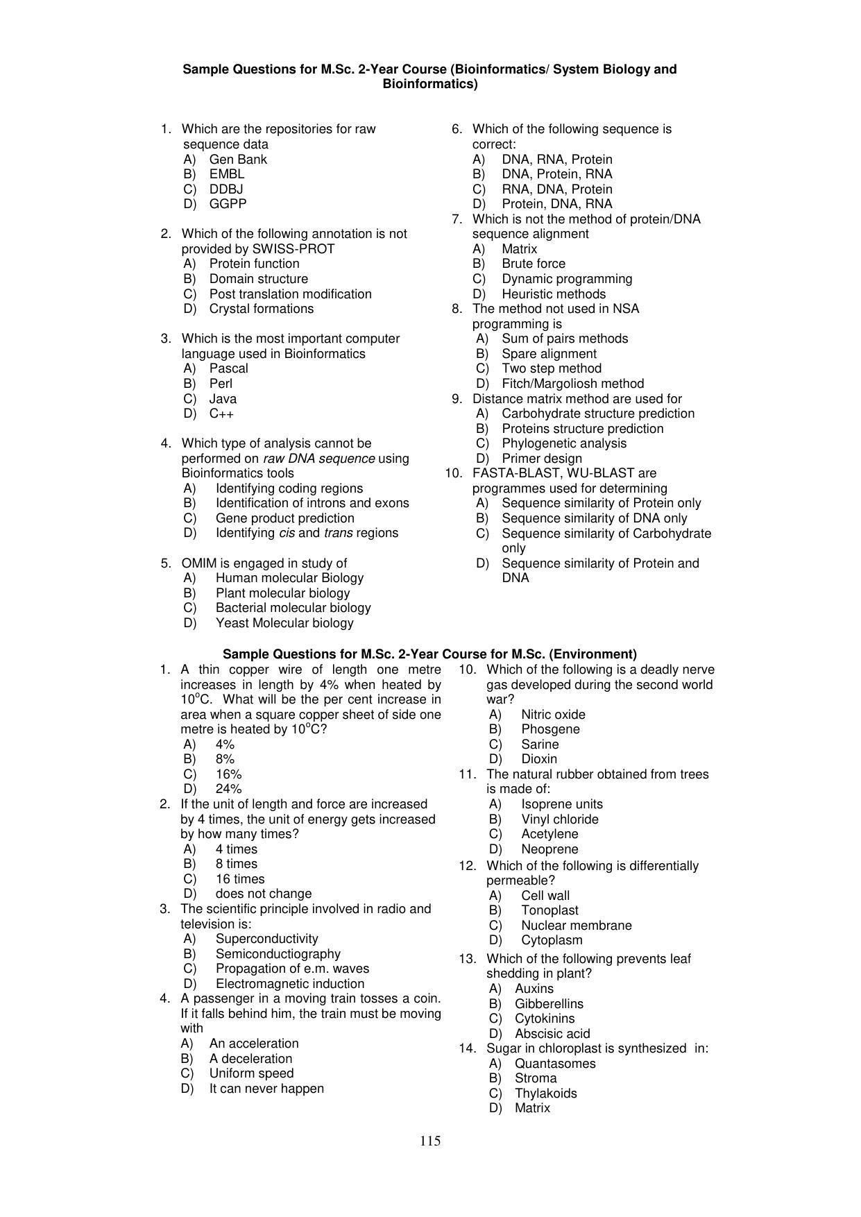 Panjab University, Chandigarh PG Prospectus 2021 - Page 115
