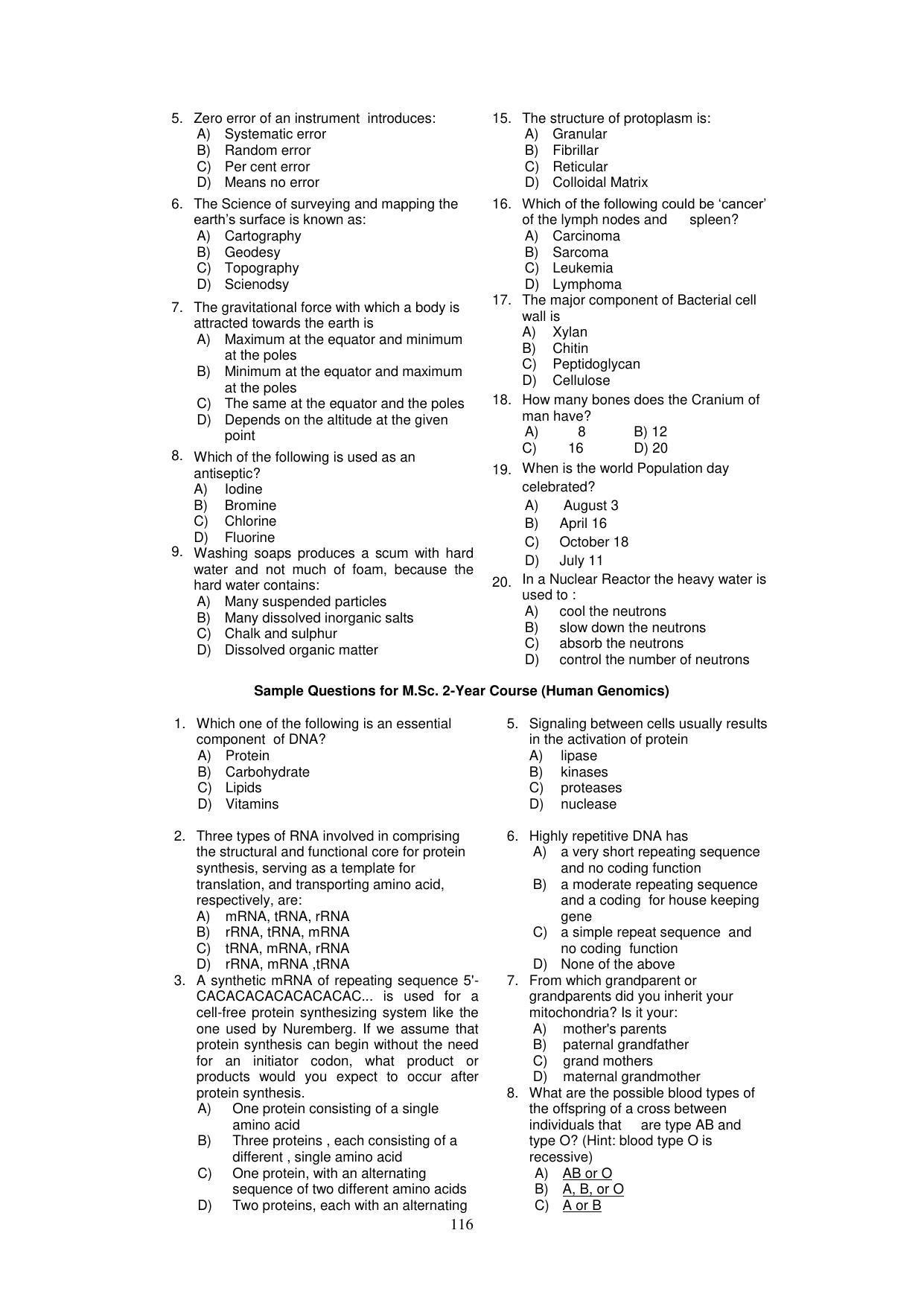 Panjab University, Chandigarh PG Prospectus 2021 - Page 116