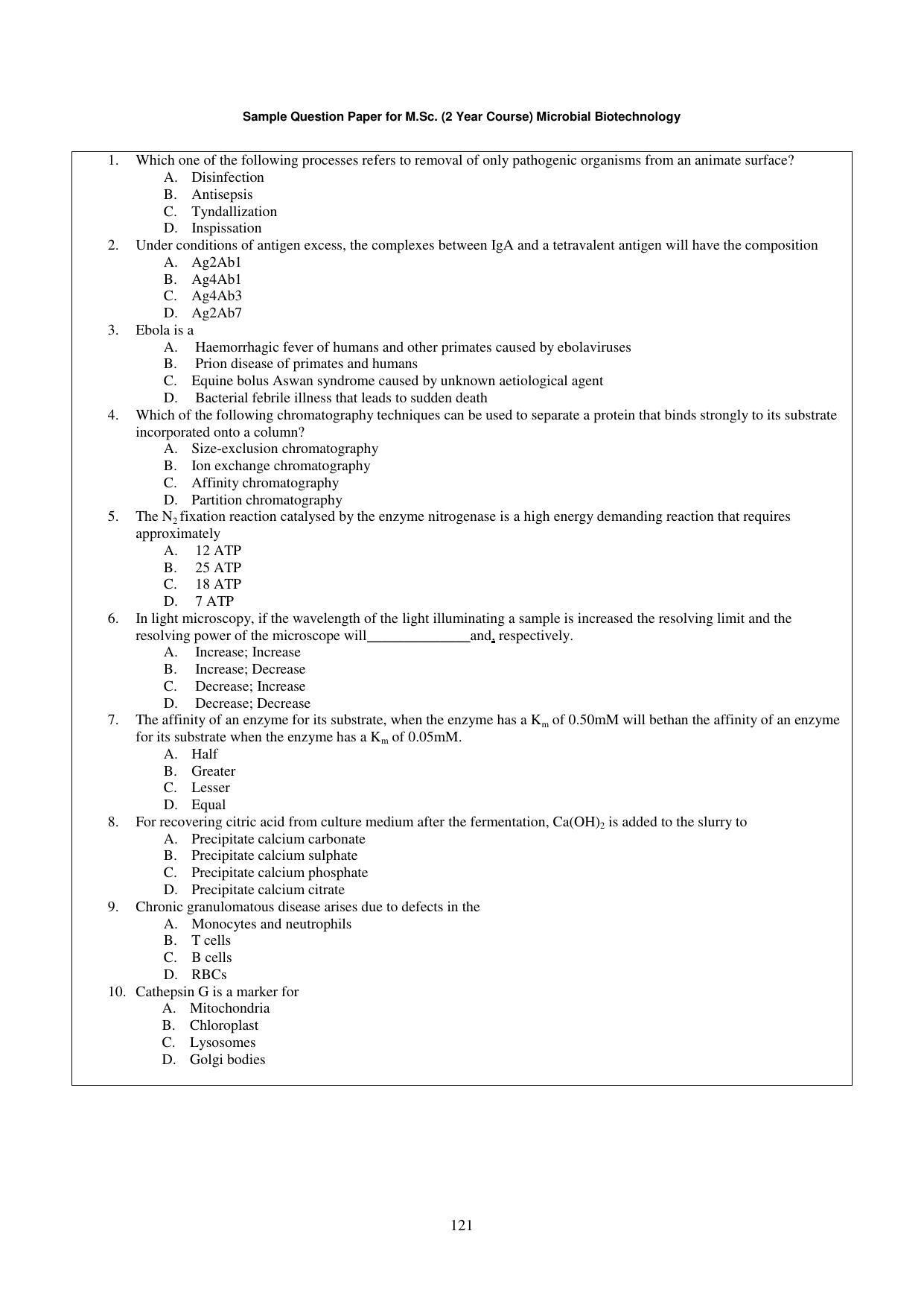 Panjab University, Chandigarh PG Prospectus 2021 - Page 121