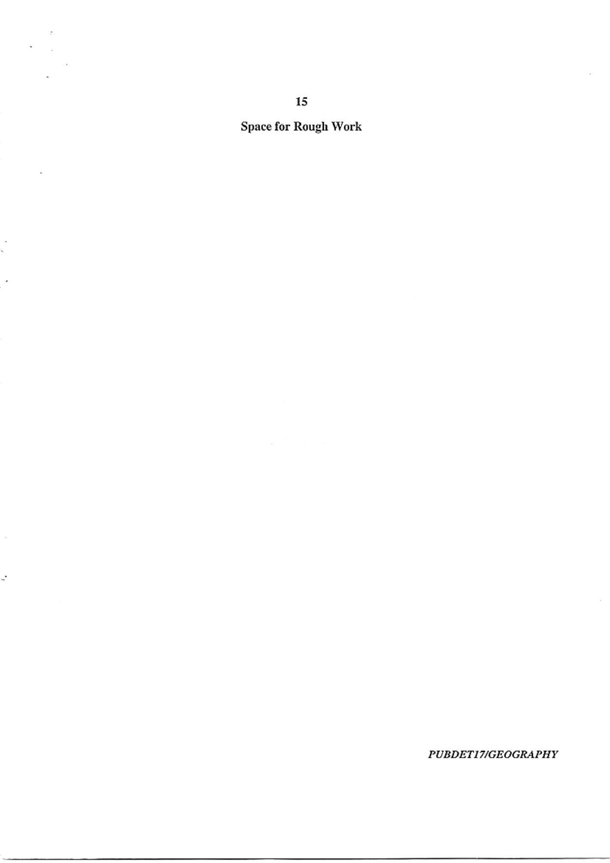PUBDET 2017 Geography Question Papers - Page 15