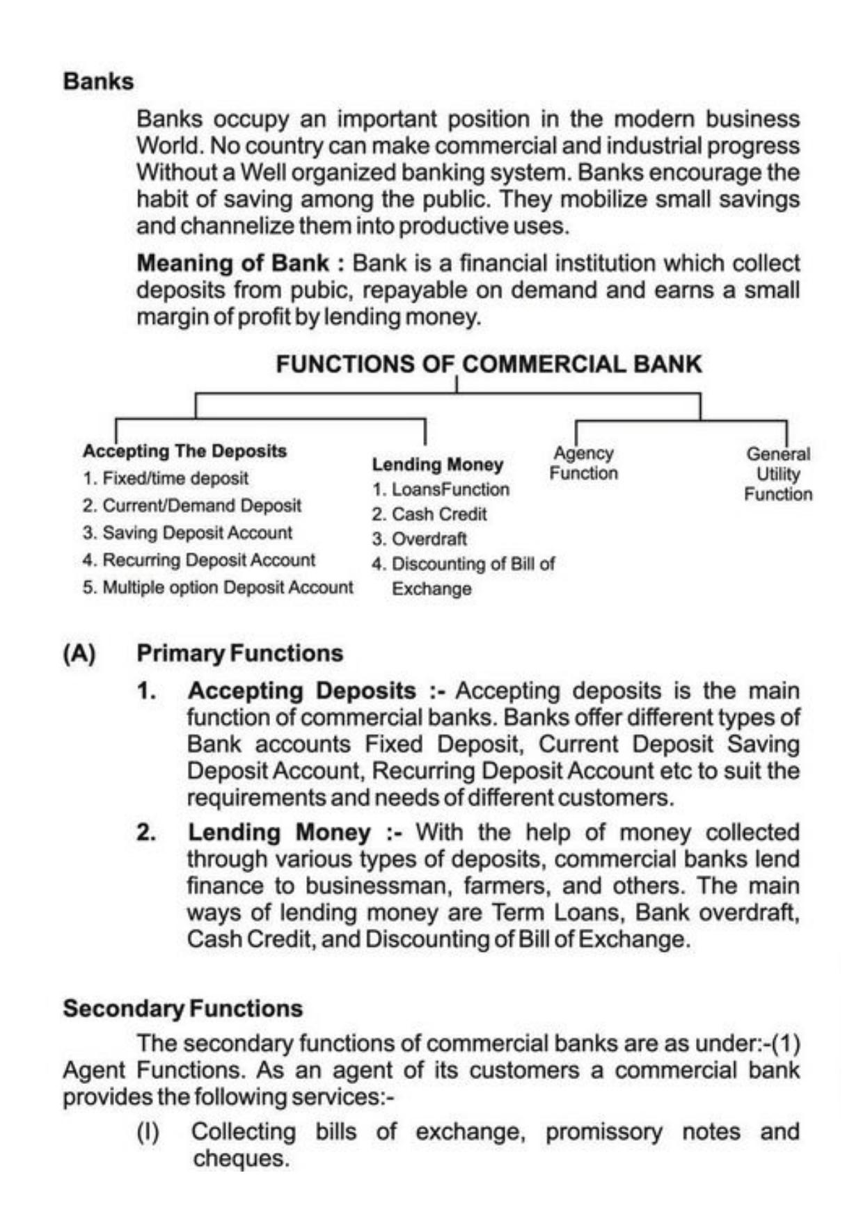 Class 11 Notes, Question & Practice Paper - Business Studies (Topic 4 : Business Services) - Page 3