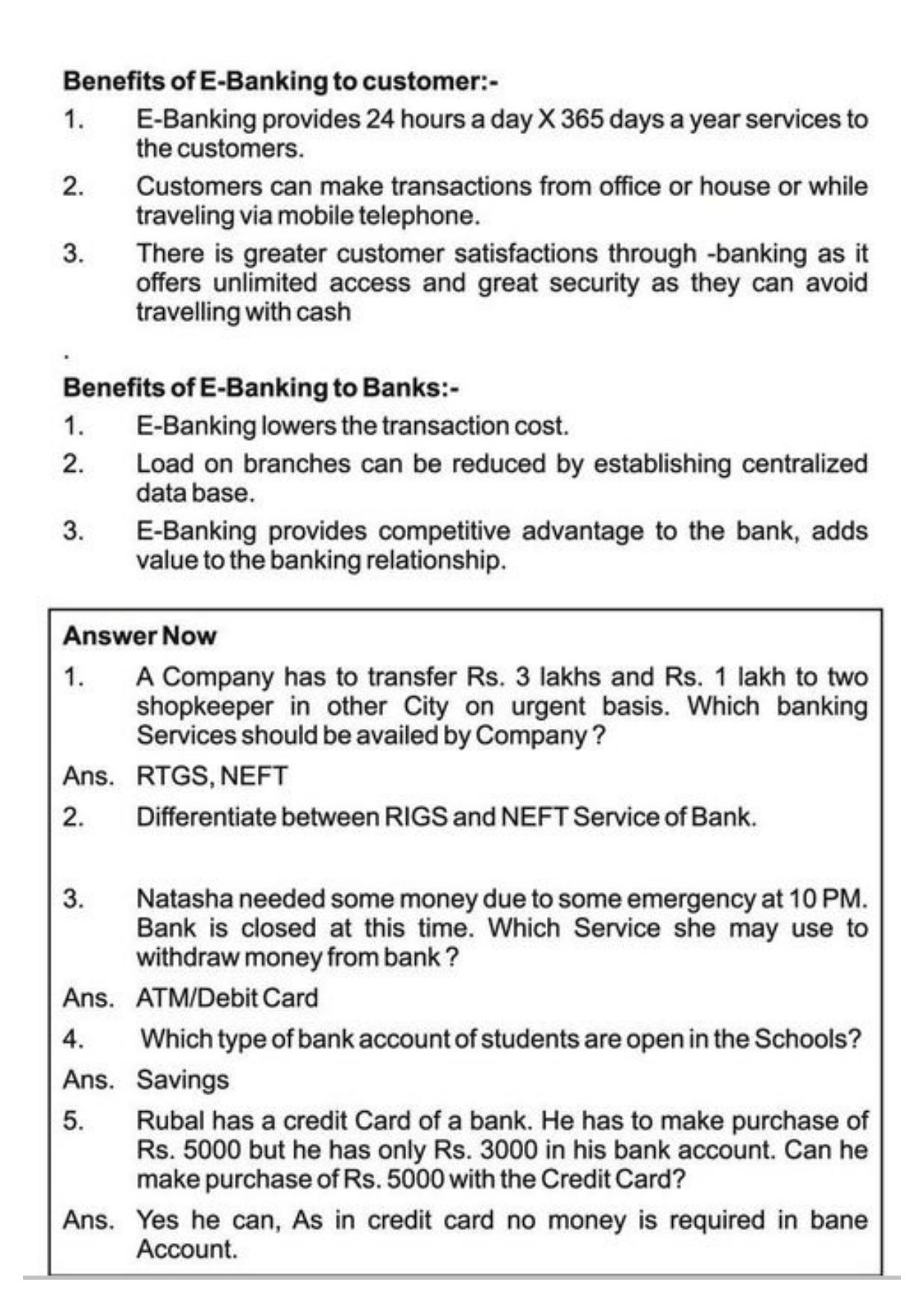 Class 11 Notes, Question & Practice Paper - Business Studies (Topic 4 : Business Services) - Page 8