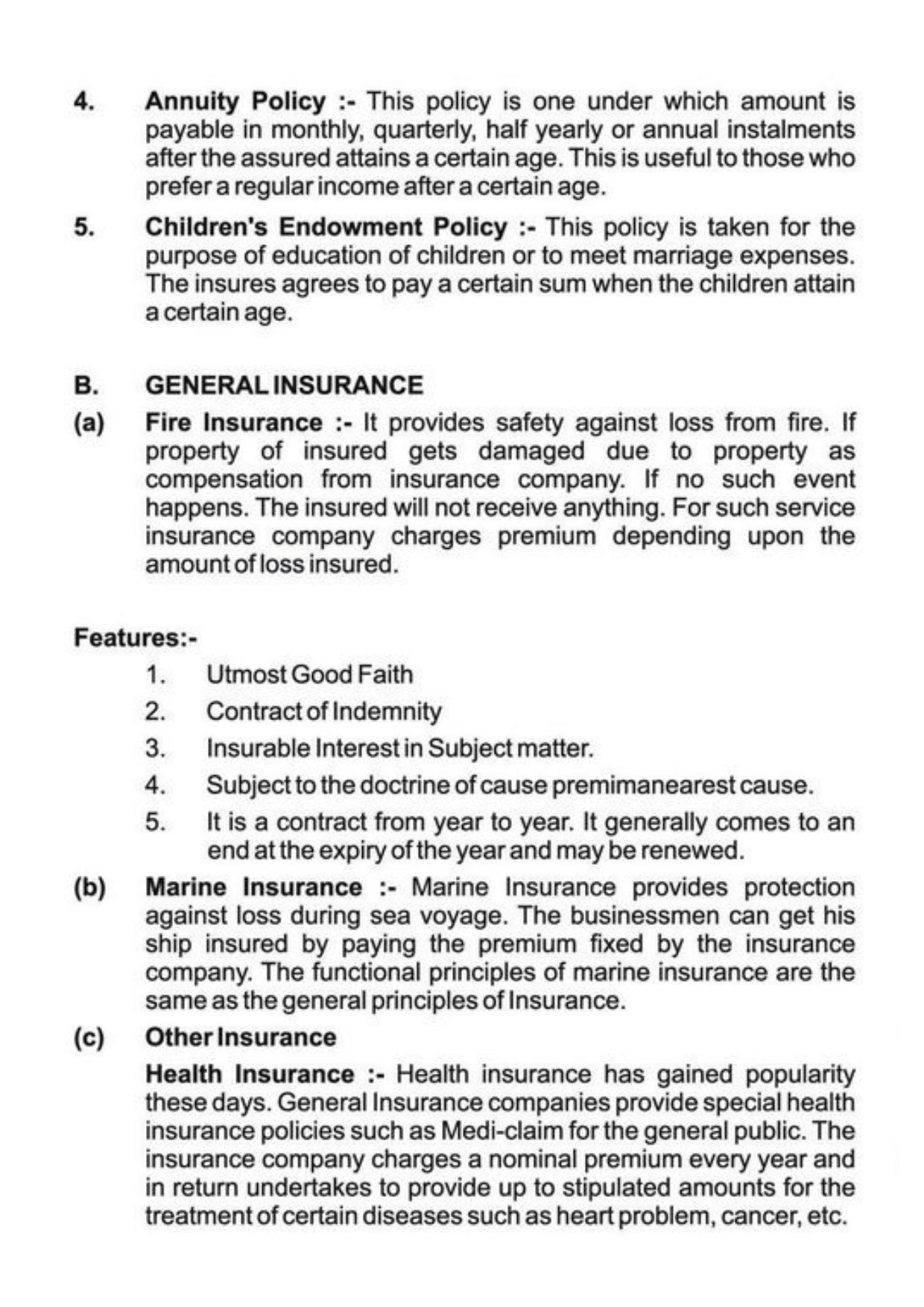 Class 11 Notes, Question & Practice Paper - Business Studies (Topic 4 : Business Services) - Page 11