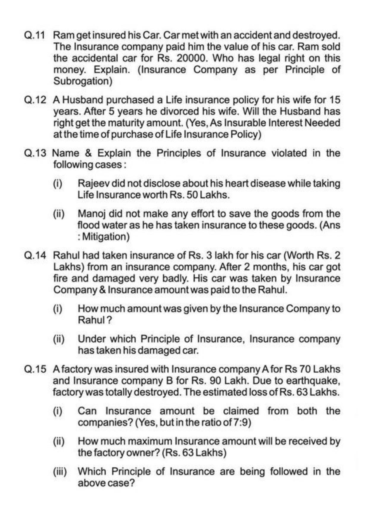 Class 11 Notes, Question & Practice Paper - Business Studies (Topic 4 : Business Services) - Page 17