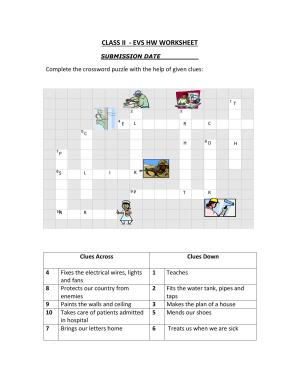 Worksheets for Class 2 EVS Assignment 46 Puzzle