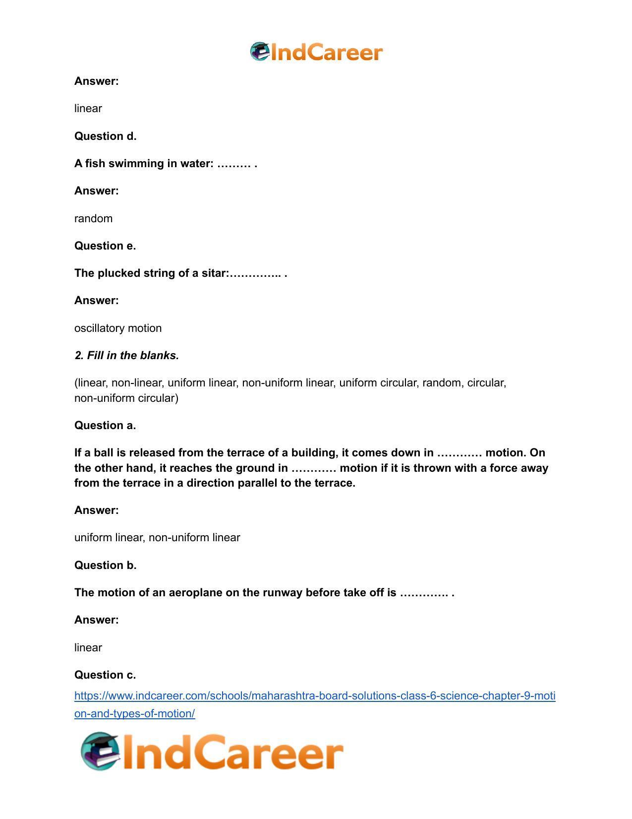Maharashtra Board Solutions Class 6-Science: Chapter 9- Motion and Types of Motion - Page 3