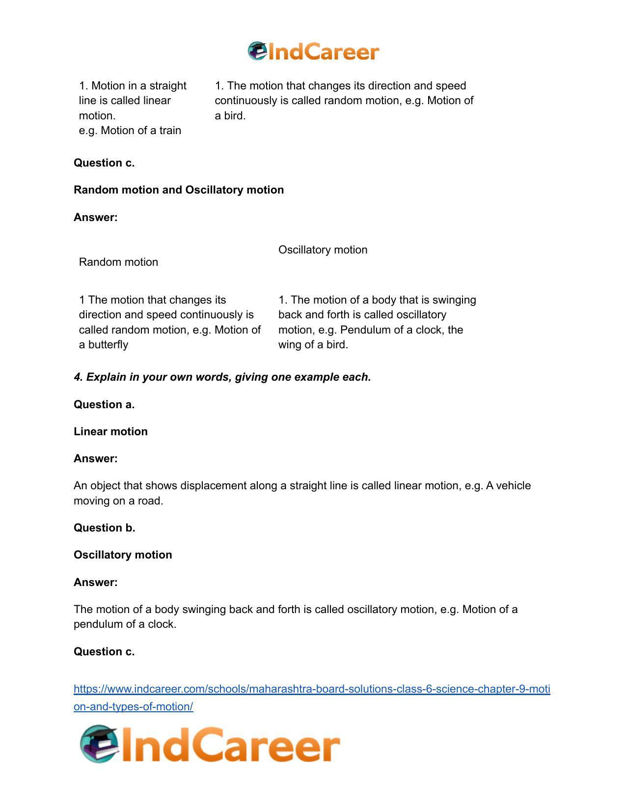 Maharashtra Board Solutions Class 6-Science: Chapter 9- Motion and Types of Motion - Page 5