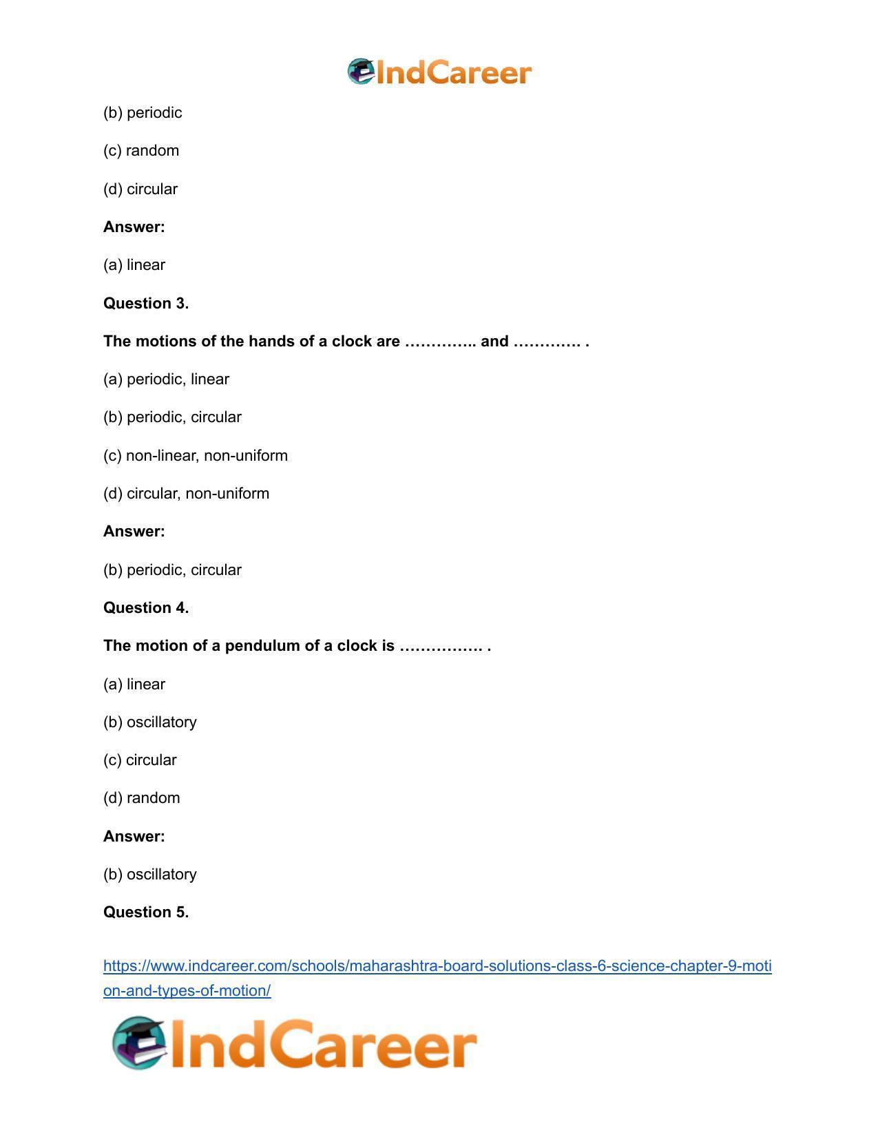 Maharashtra Board Solutions Class 6-Science: Chapter 9- Motion and Types of Motion - Page 10