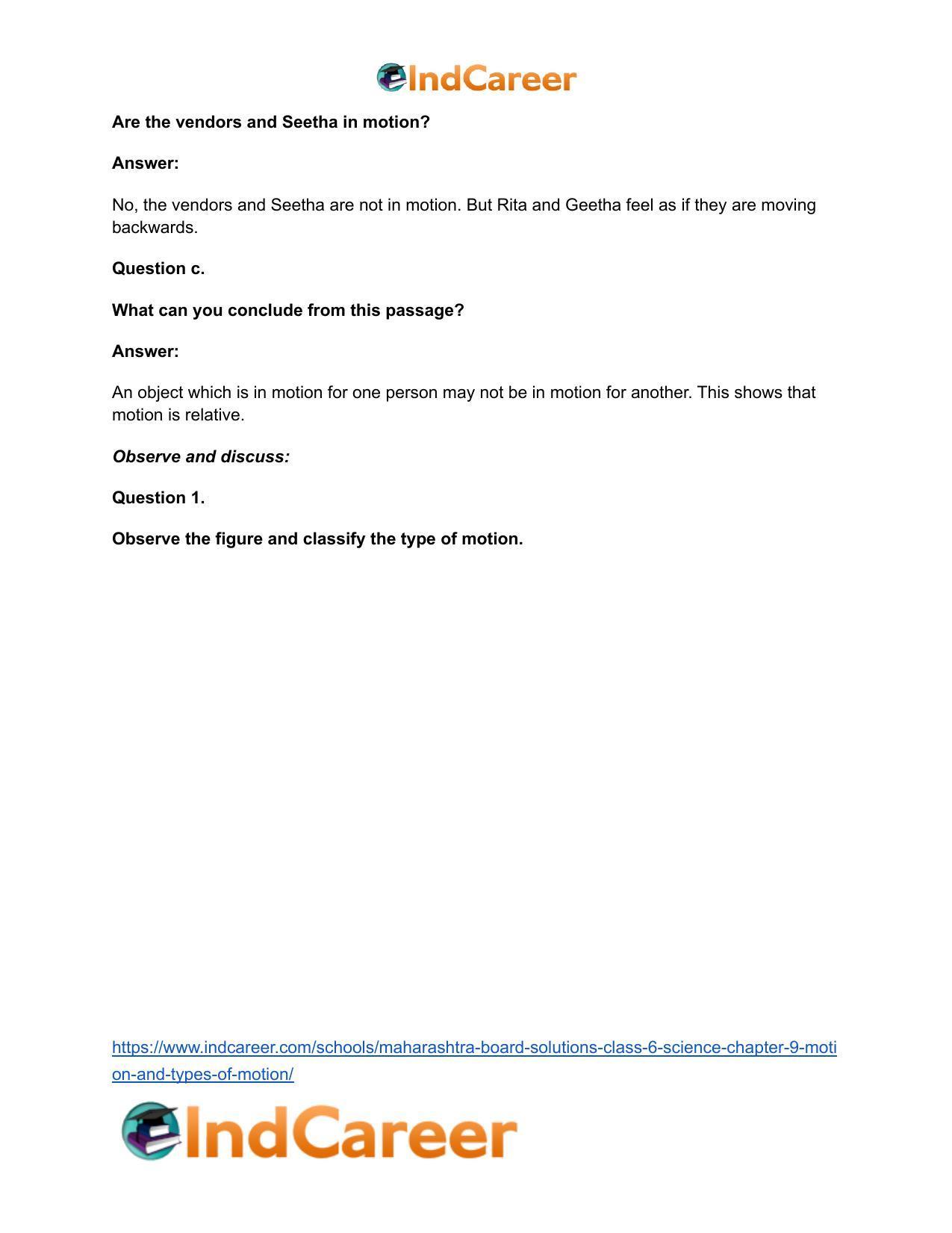 Maharashtra Board Solutions Class 6-Science: Chapter 9- Motion and Types of Motion - Page 14