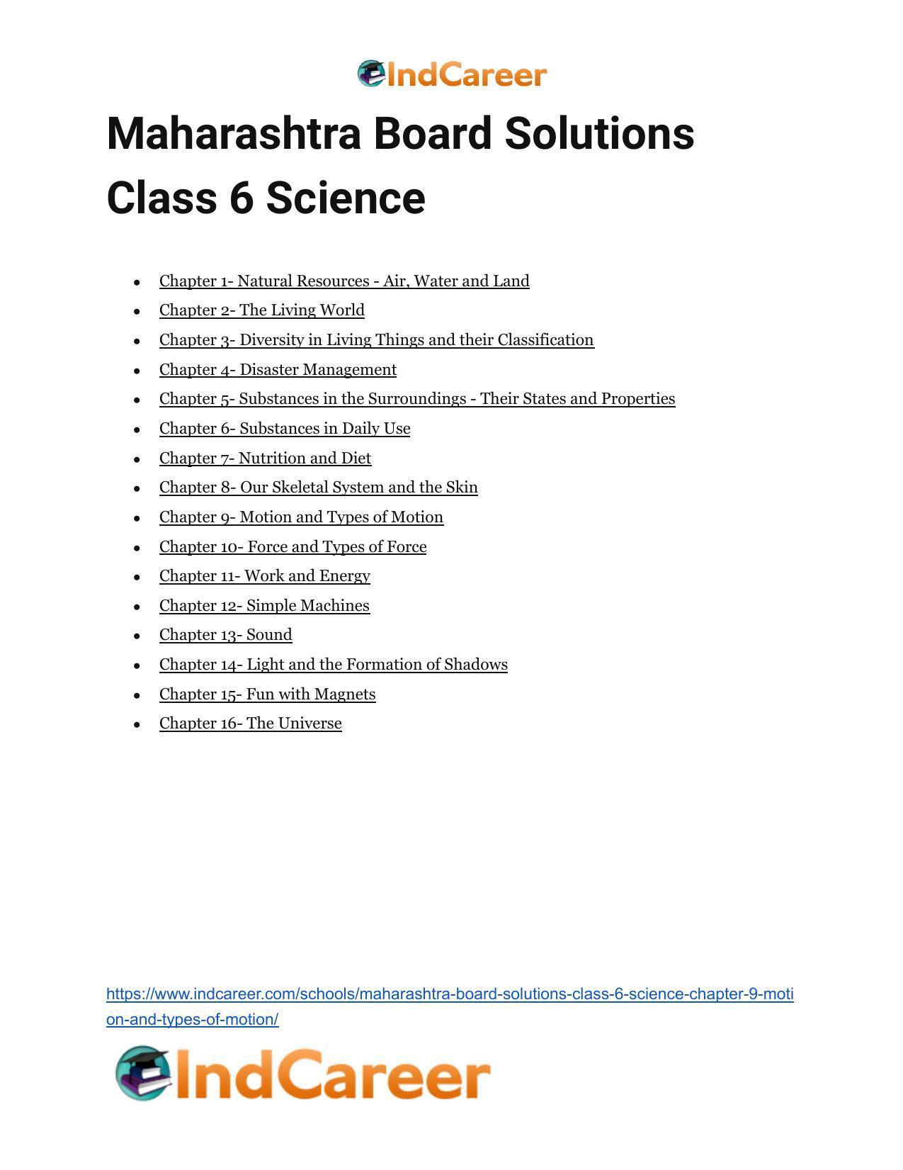 Maharashtra Board Solutions Class 6-Science: Chapter 9- Motion and Types of Motion - Page 18