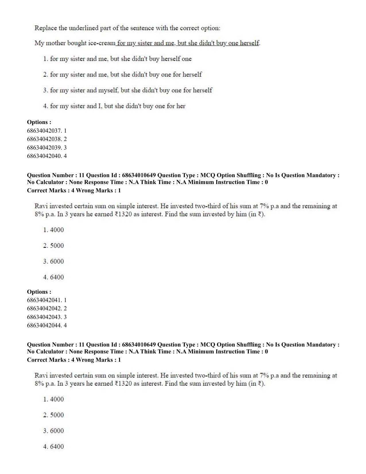 CUET PG 2023:COQP15 – M.Ed. (Eng.)-Shift 1 (09-06-2023) Question Paper - Page 11