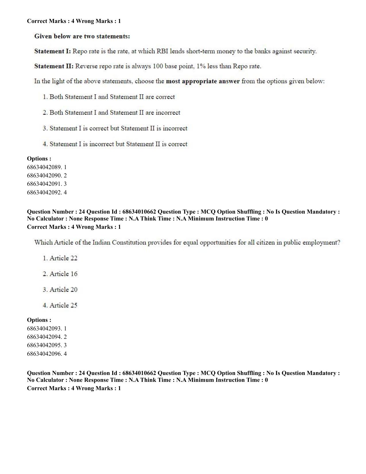 CUET PG 2023:COQP15 – M.Ed. (Eng.)-Shift 1 (09-06-2023) Question Paper - Page 23