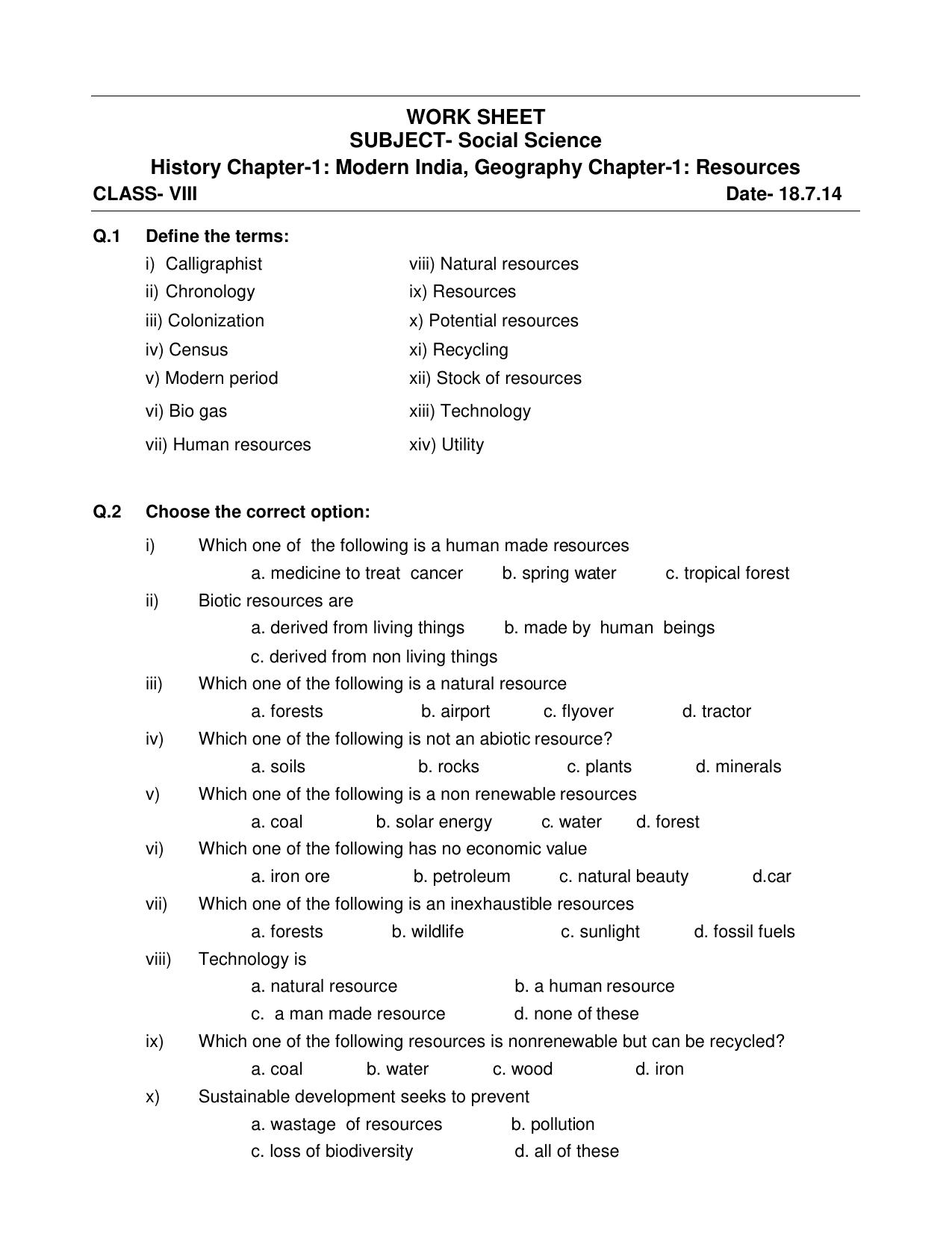 CBSE Worksheets for Class 8 Mathematics Rational Numbers sample papers - Page 7