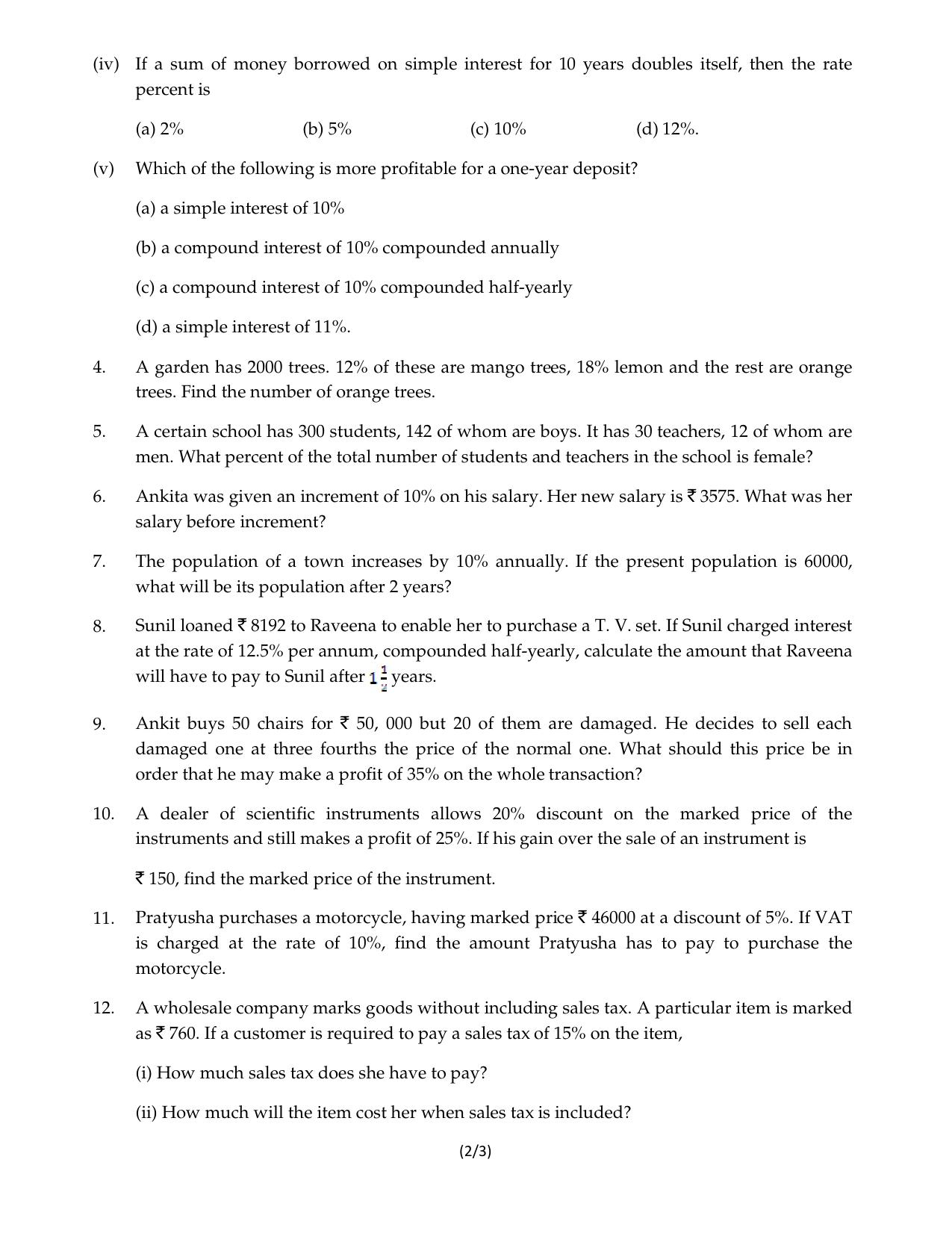 CBSE Worksheets for Class 8 Mathematics Rational Numbers sample papers - Page 17