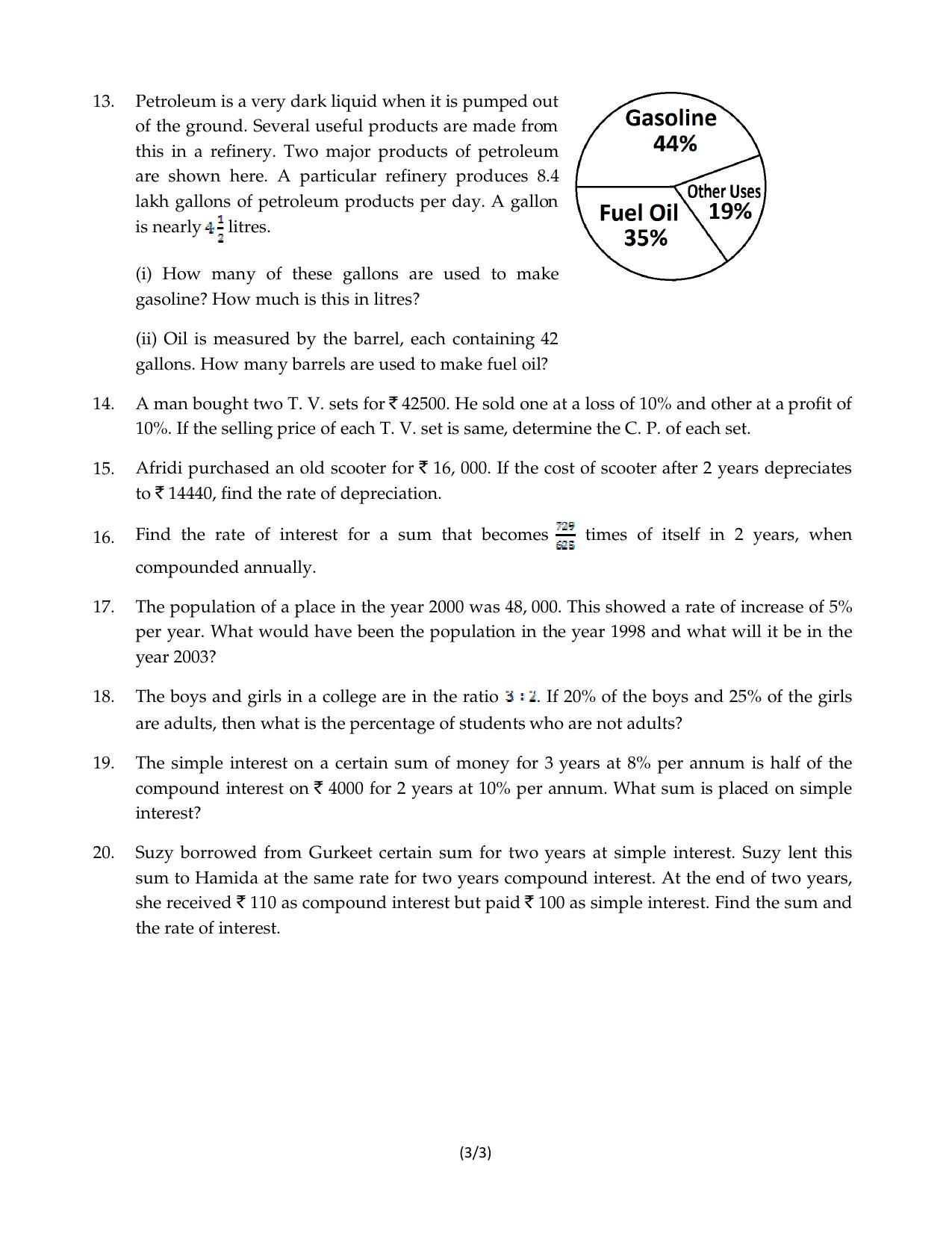 CBSE Worksheets for Class 8 Mathematics Rational Numbers sample papers - Page 18