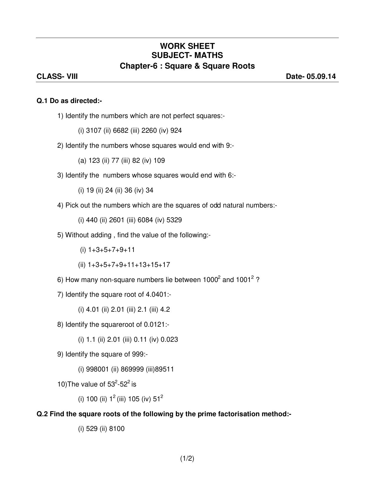 CBSE Worksheets for Class 8 Mathematics Rational Numbers sample papers - Page 20