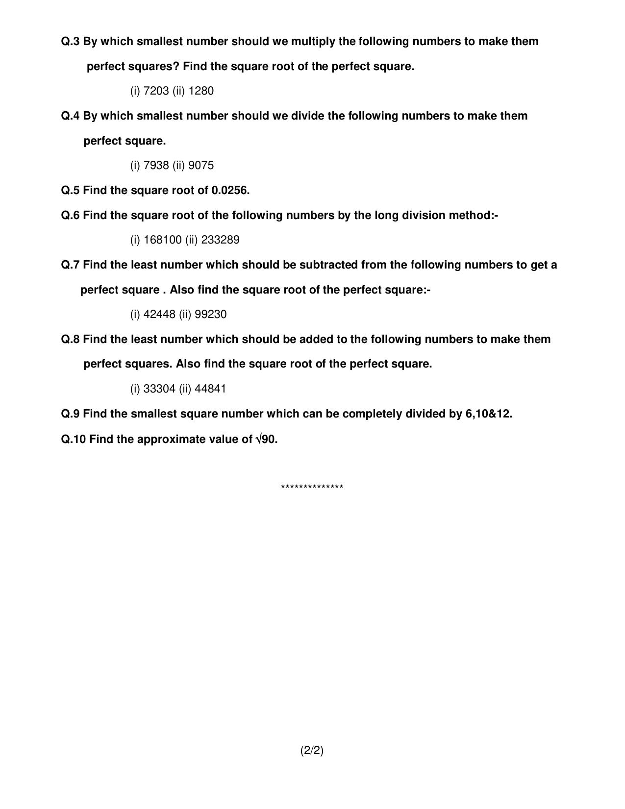 CBSE Worksheets for Class 8 Mathematics Rational Numbers sample papers - Page 21