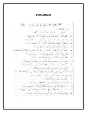 CBSE Worksheets for Class 9 Urdu Assignment 2