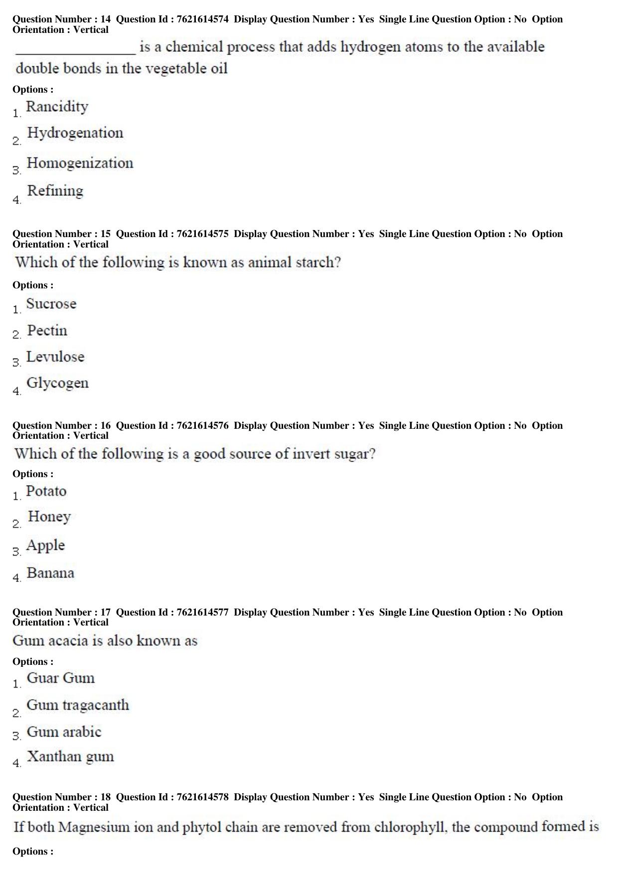 TS PGECET 2017: Food-Technology Question Papers - Page 5