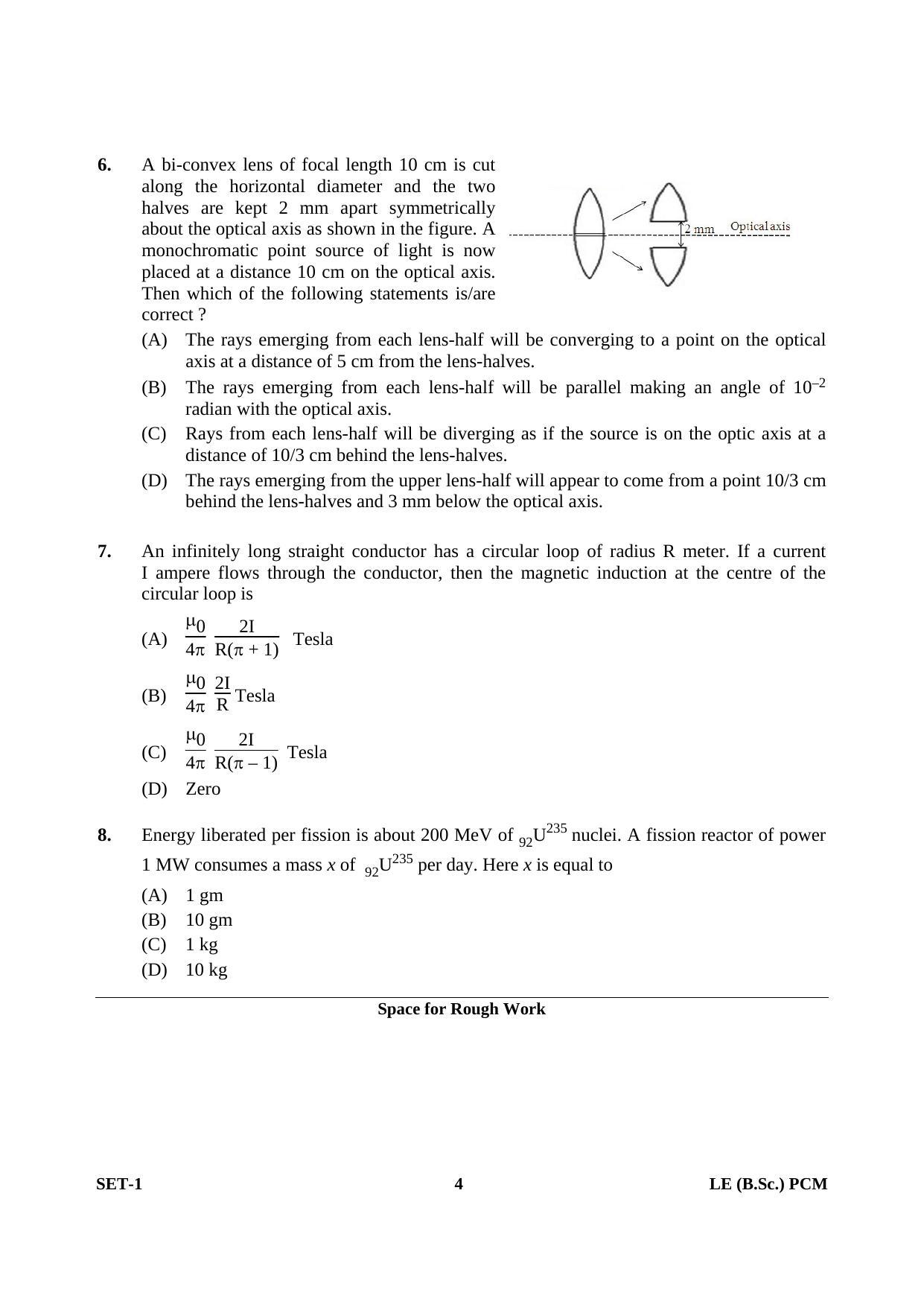 OJEE 2013 LE B.Sc PCM Set 1 Question Paper - Page 3