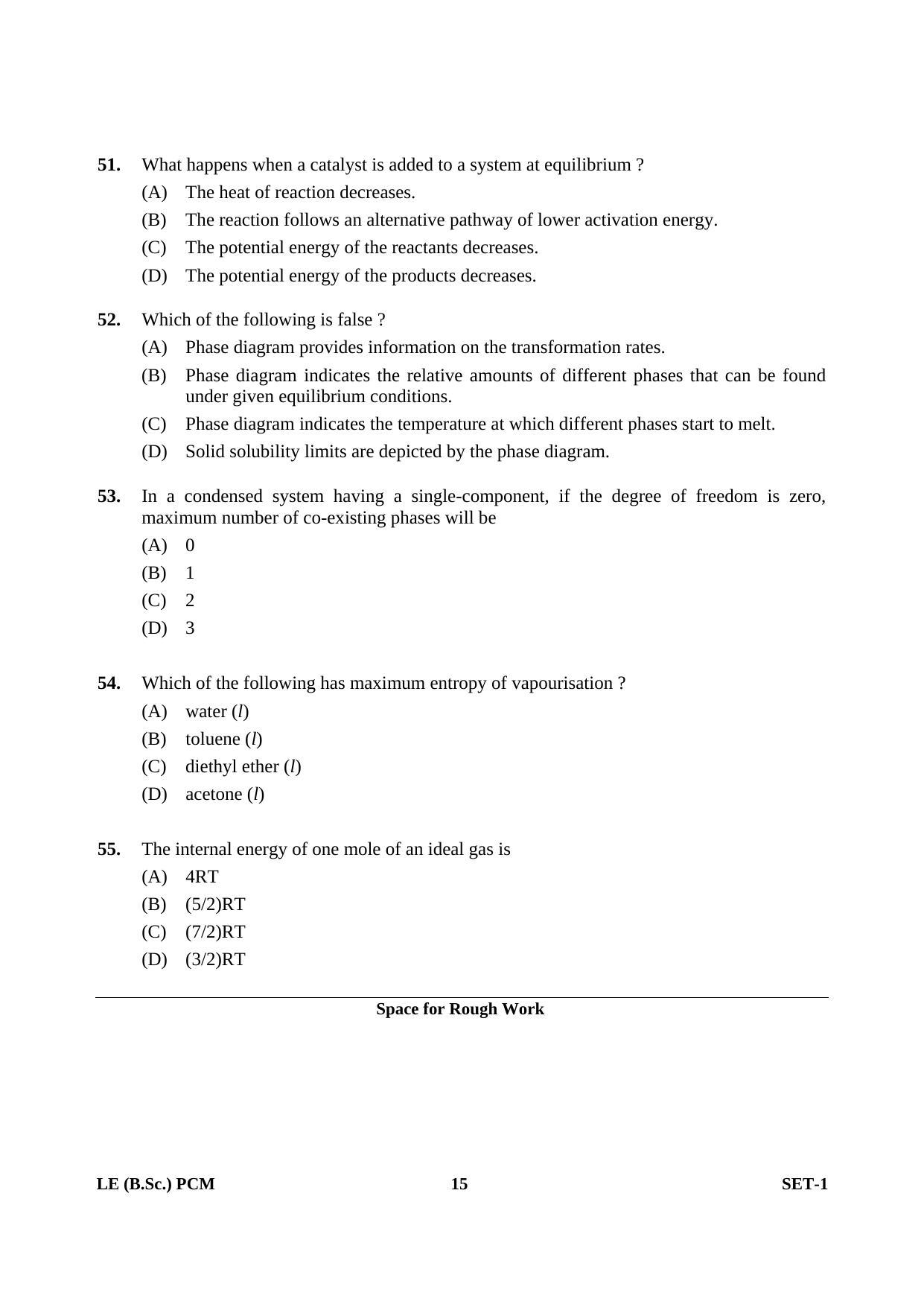 OJEE 2013 LE B.Sc PCM Set 1 Question Paper - Page 14