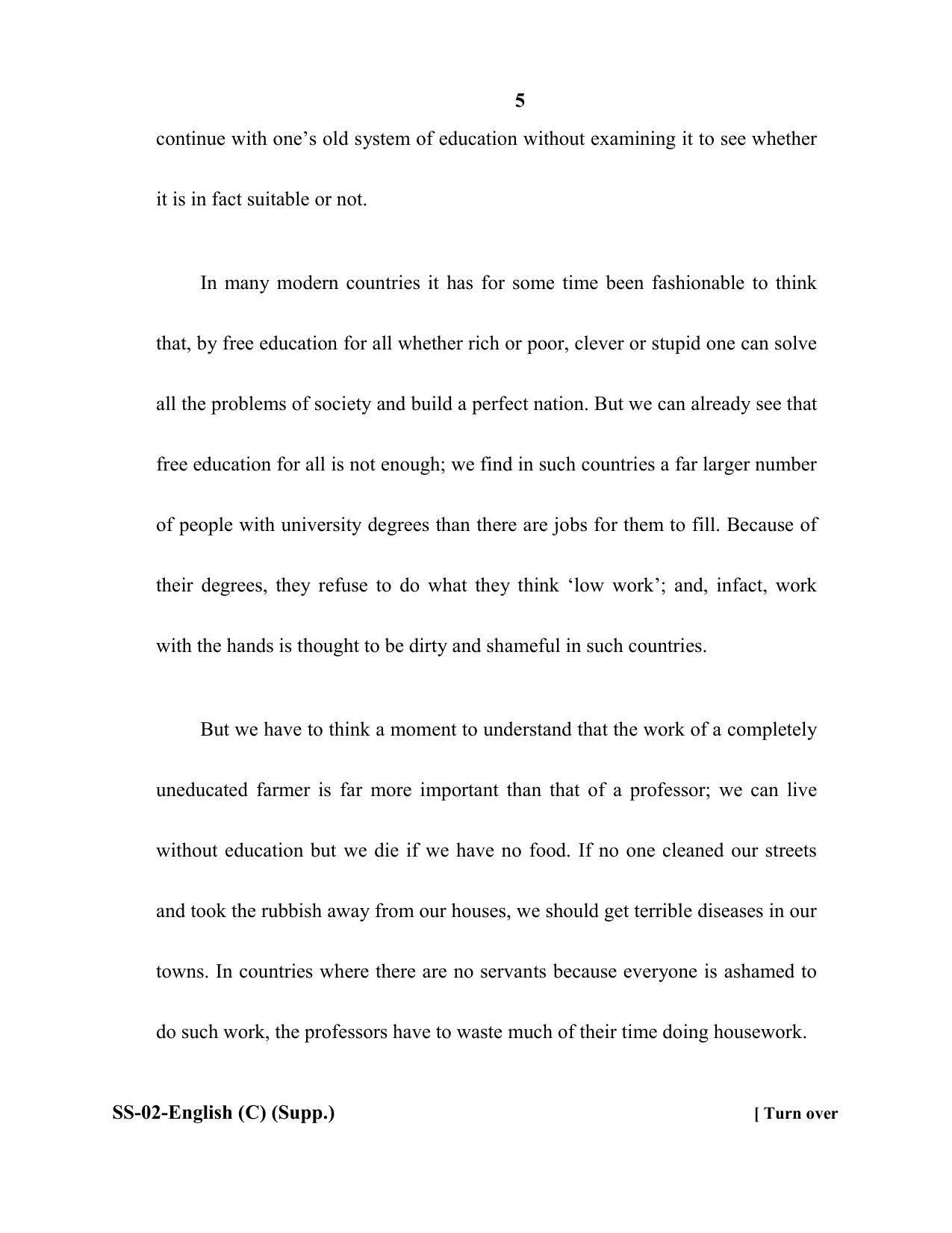 Class 12 2020 English Compulsory RBSE Question Paper - Page 5