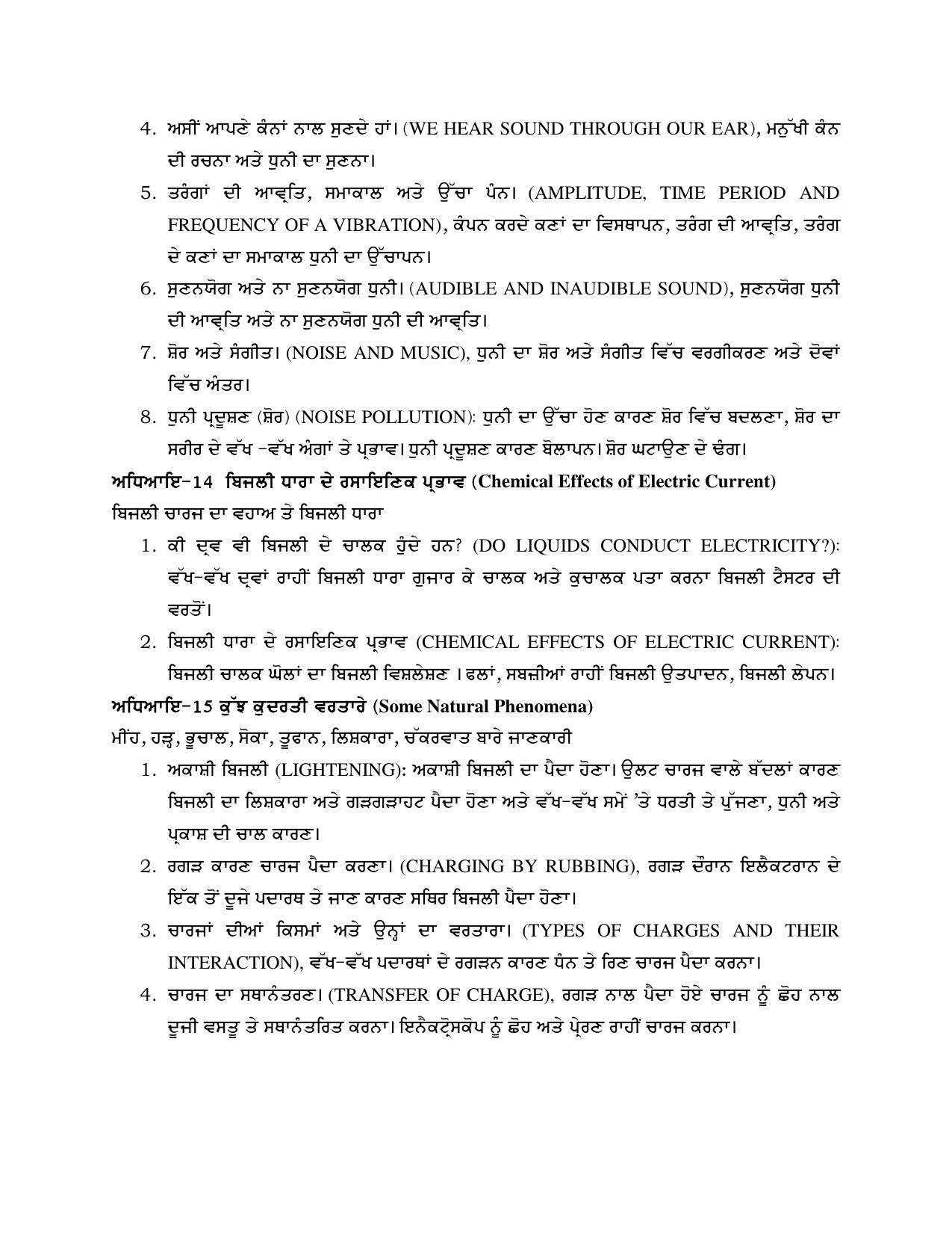 PSEB Class 8th Science Syllabus - Page 8
