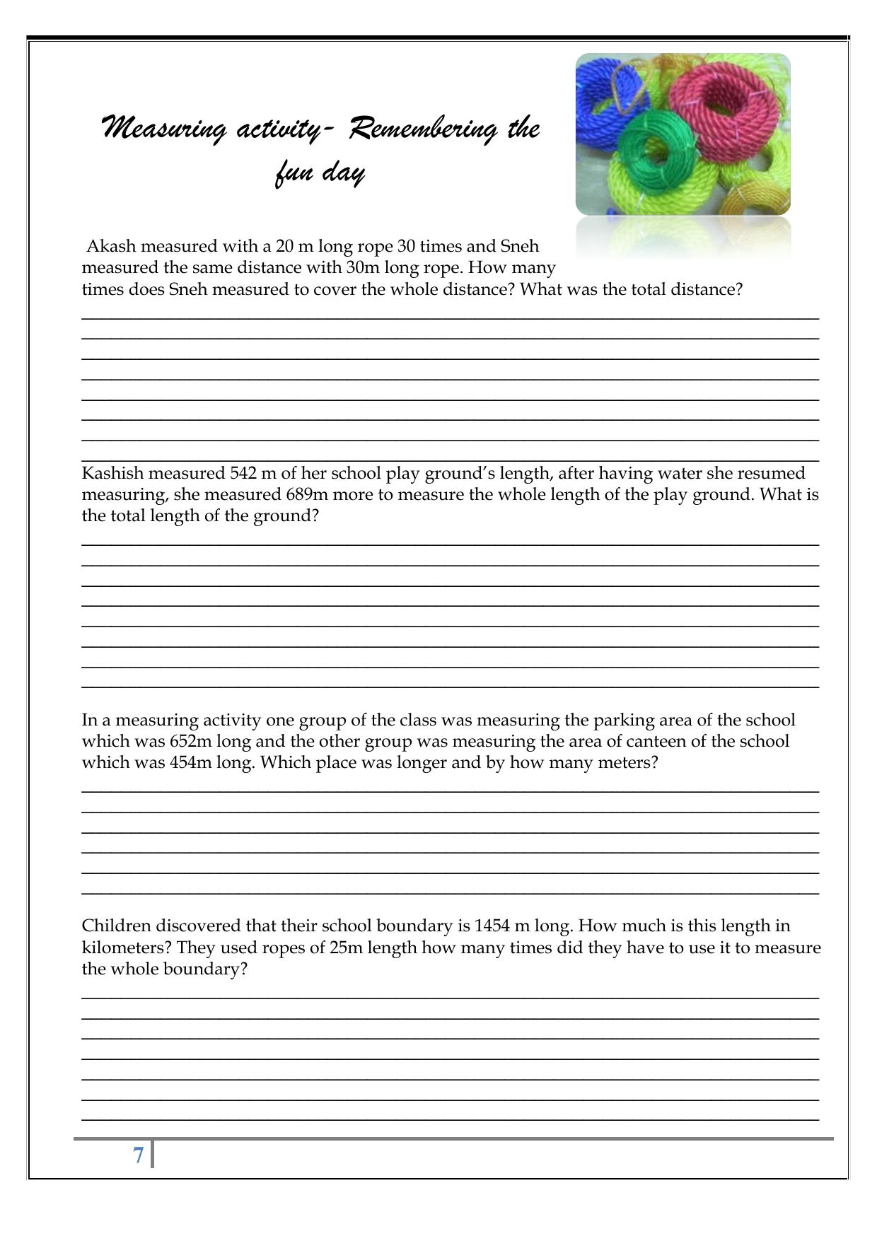 Worksheet for Class 5 Maths Assignment 12 - Page 7