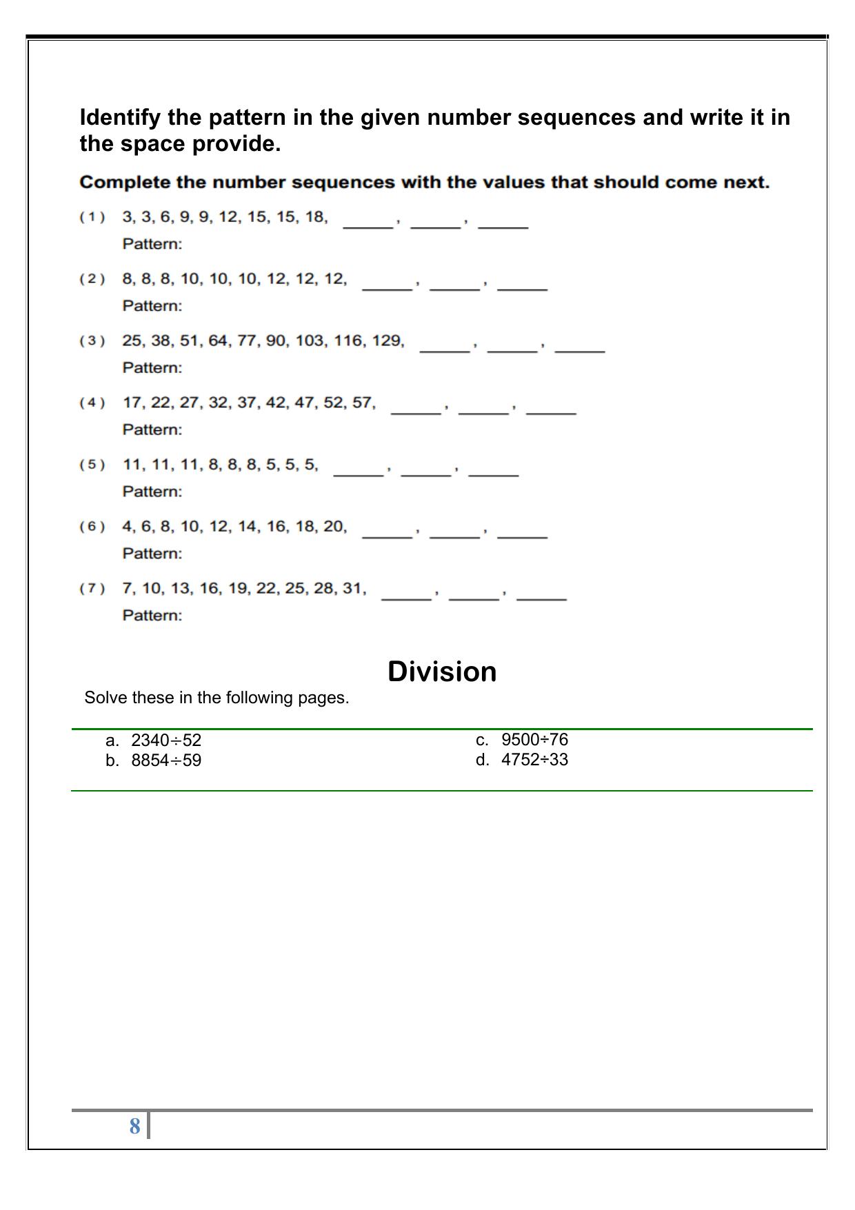 Worksheet for Class 5 Maths Assignment 12 - Page 8