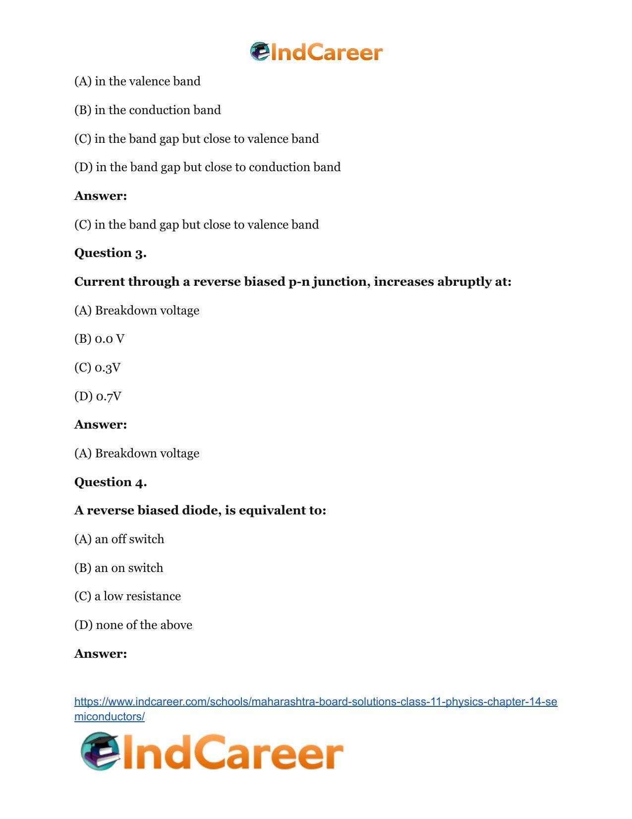 Maharashtra Board Solutions Class 11-Physics: Chapter 14- Semiconductors - Page 3