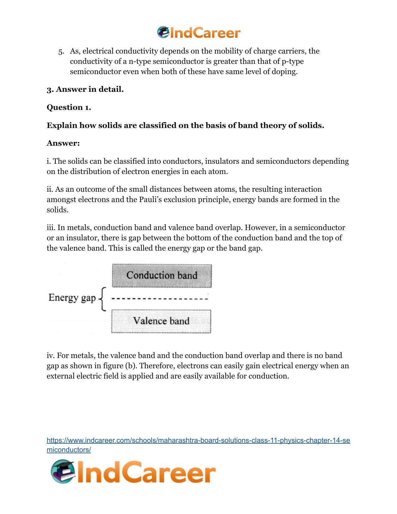 Maharashtra Board Solutions Class 11-Physics: Chapter 14- Semiconductors - Page 6