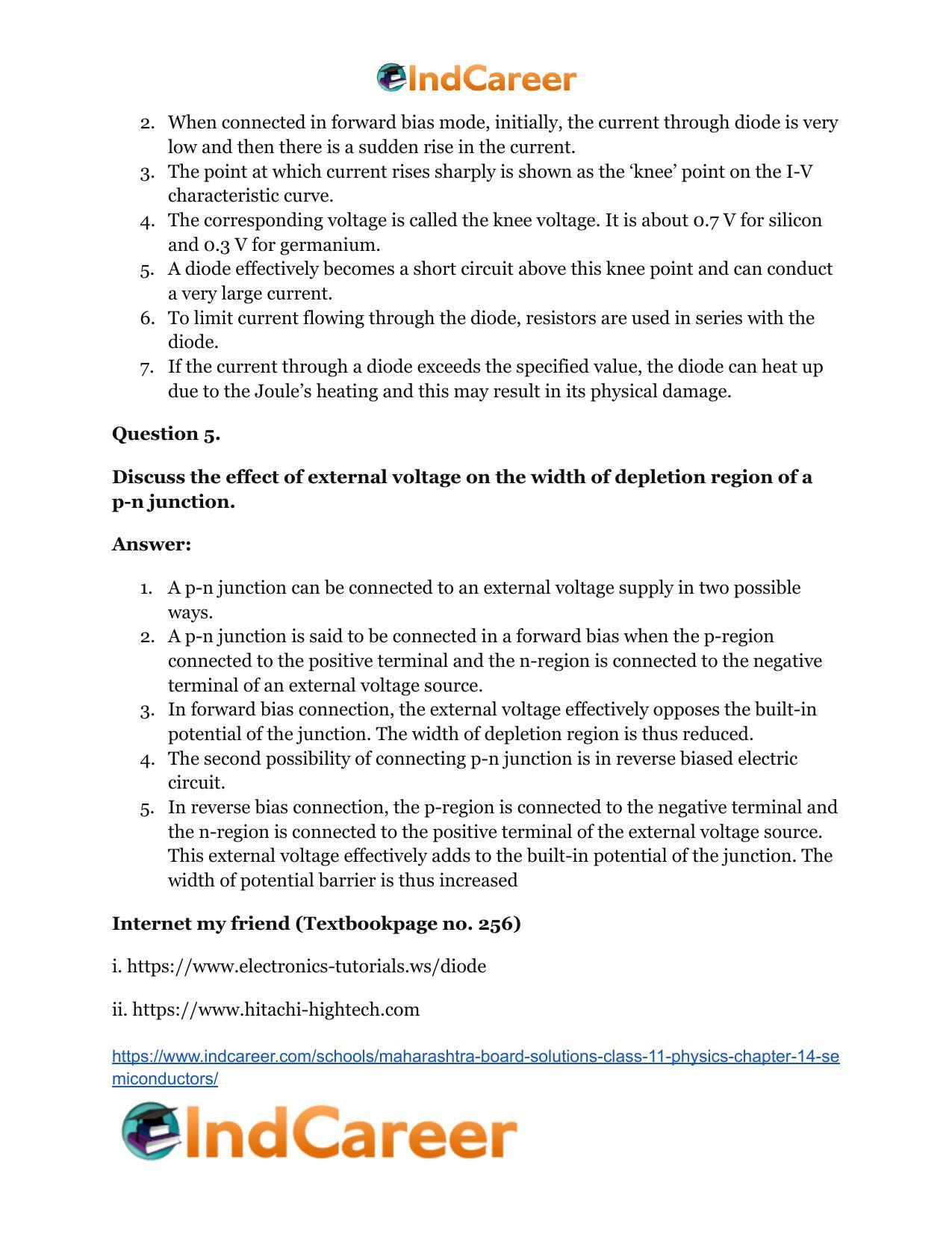 Maharashtra Board Solutions Class 11-Physics: Chapter 14- Semiconductors - Page 10