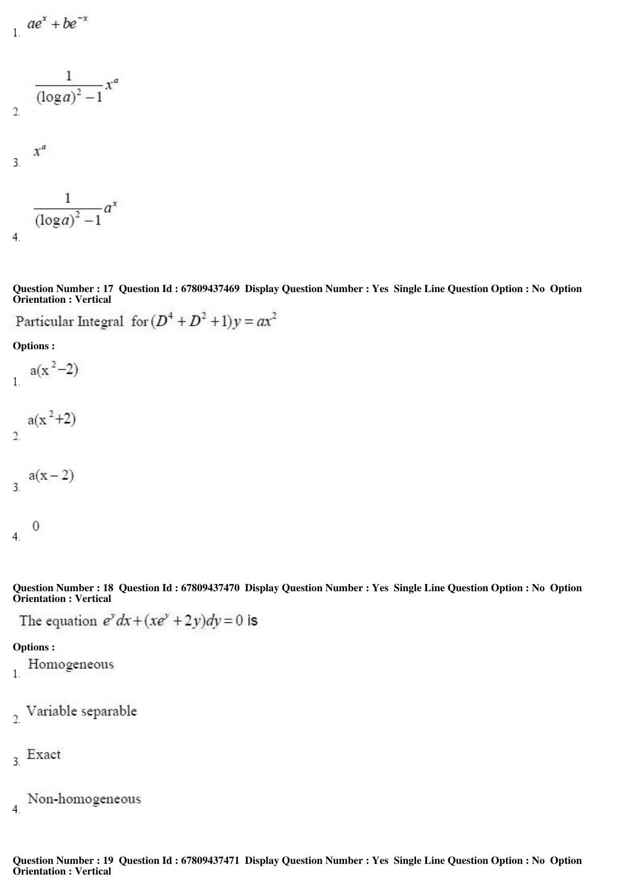 AP ECET 2019 - BSc Mathematics Question Paper With Preliminary Keys Shift1 - Page 7