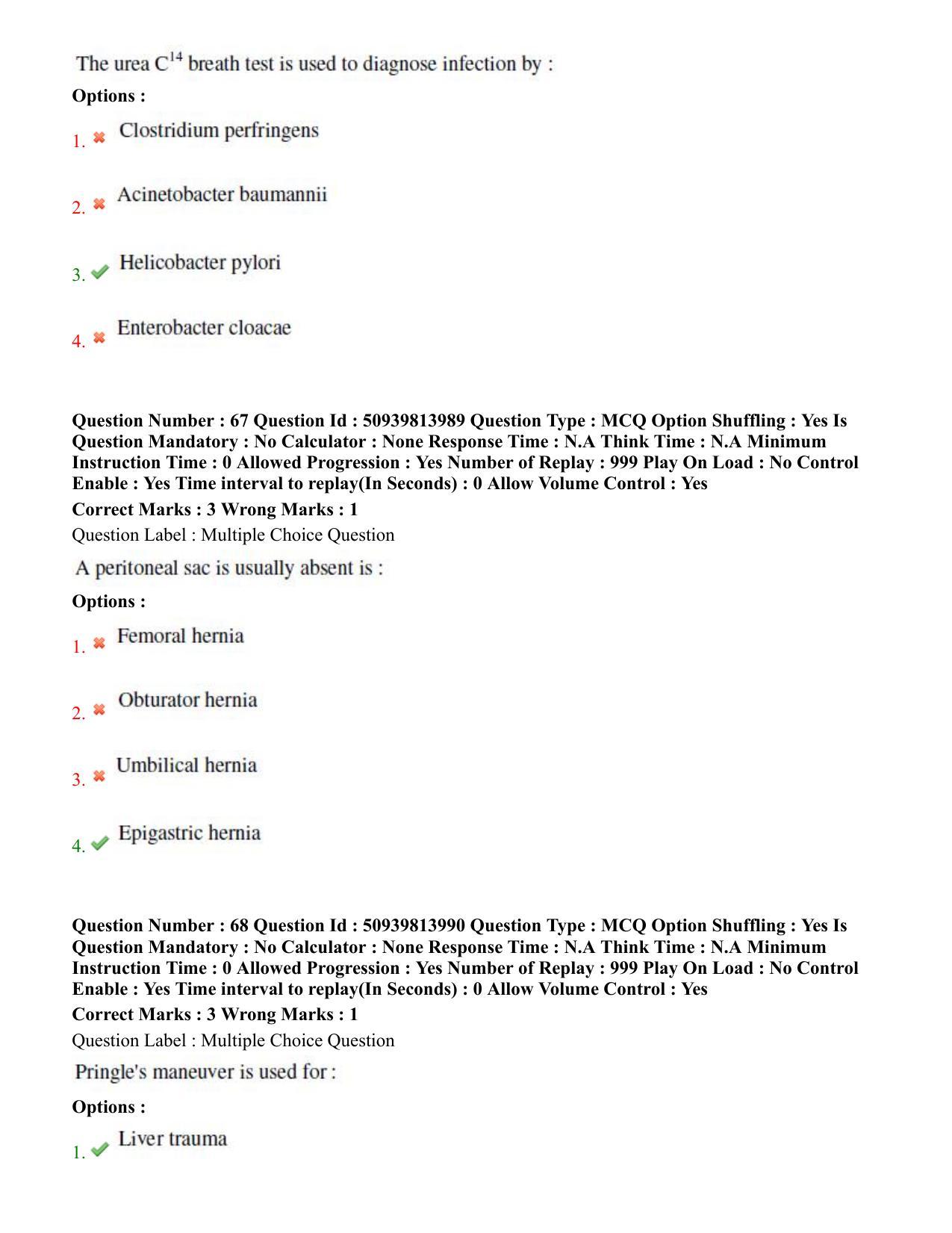BHU RET General Surgery 2020 Question Paper  - Page 40