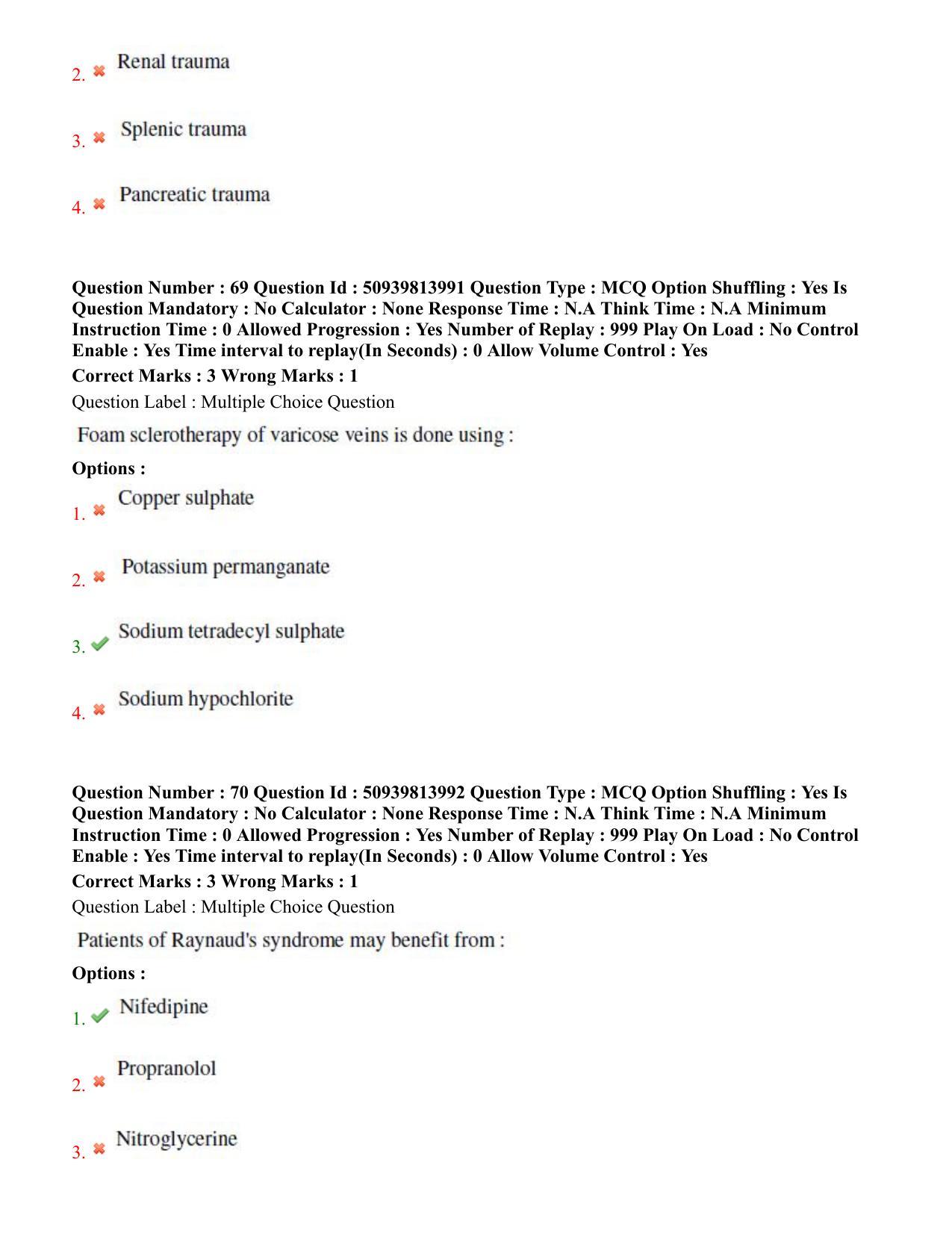 BHU RET General Surgery 2020 Question Paper  - Page 41