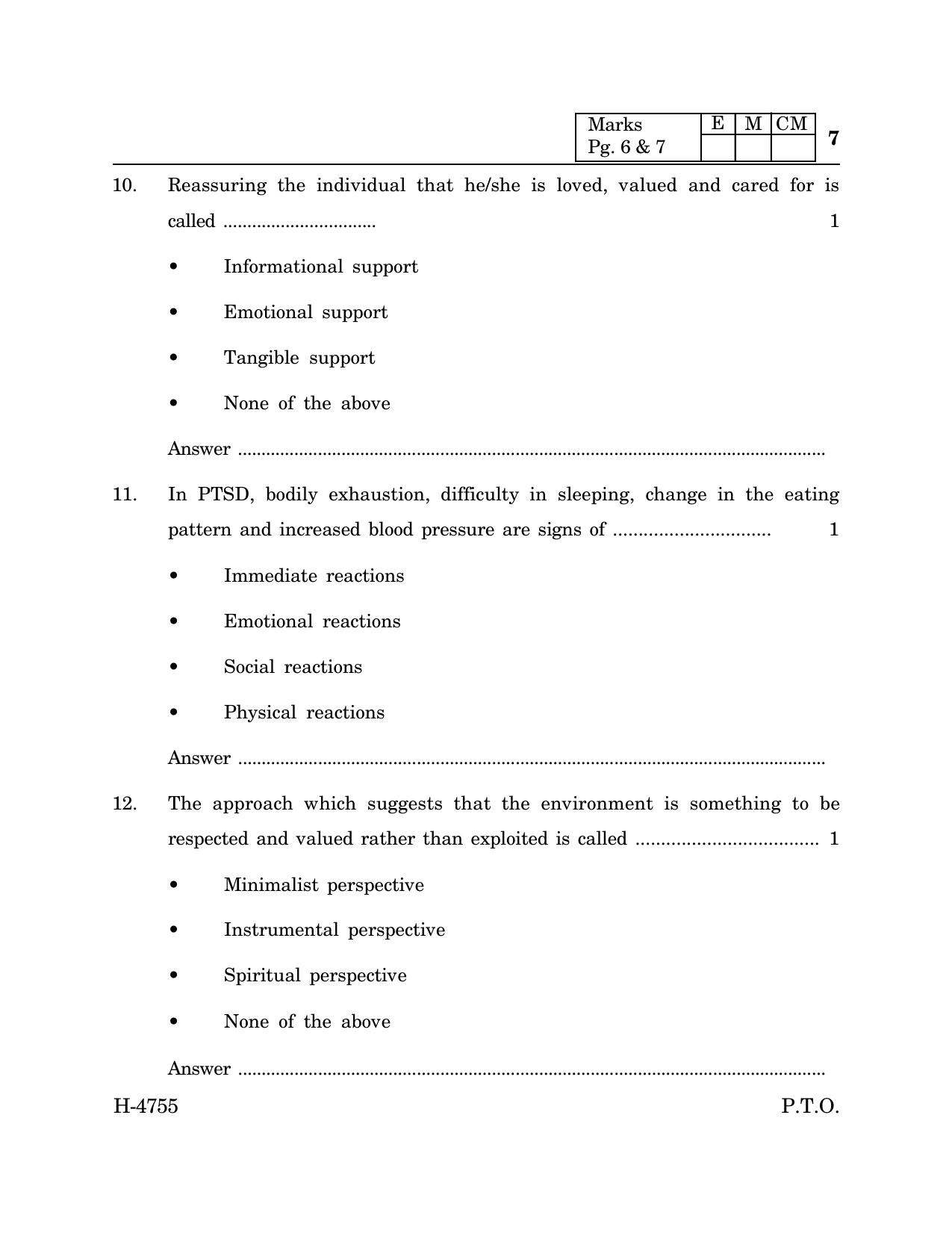 Goa Board Class 12 Psychology (CWSN) (March 2024) Question Paper - Page 7