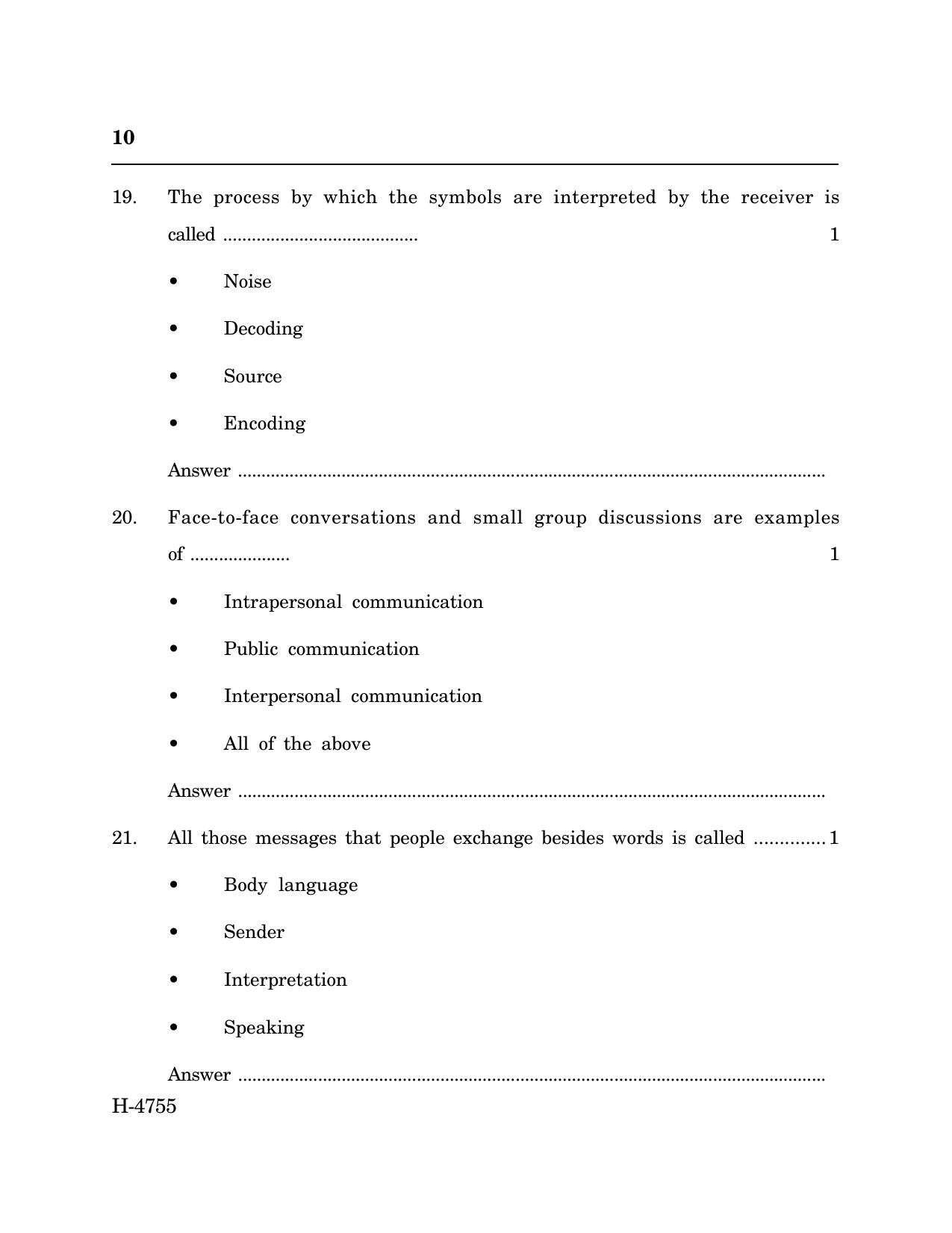 Goa Board Class 12 Psychology (CWSN) (March 2024) Question Paper - Page 10