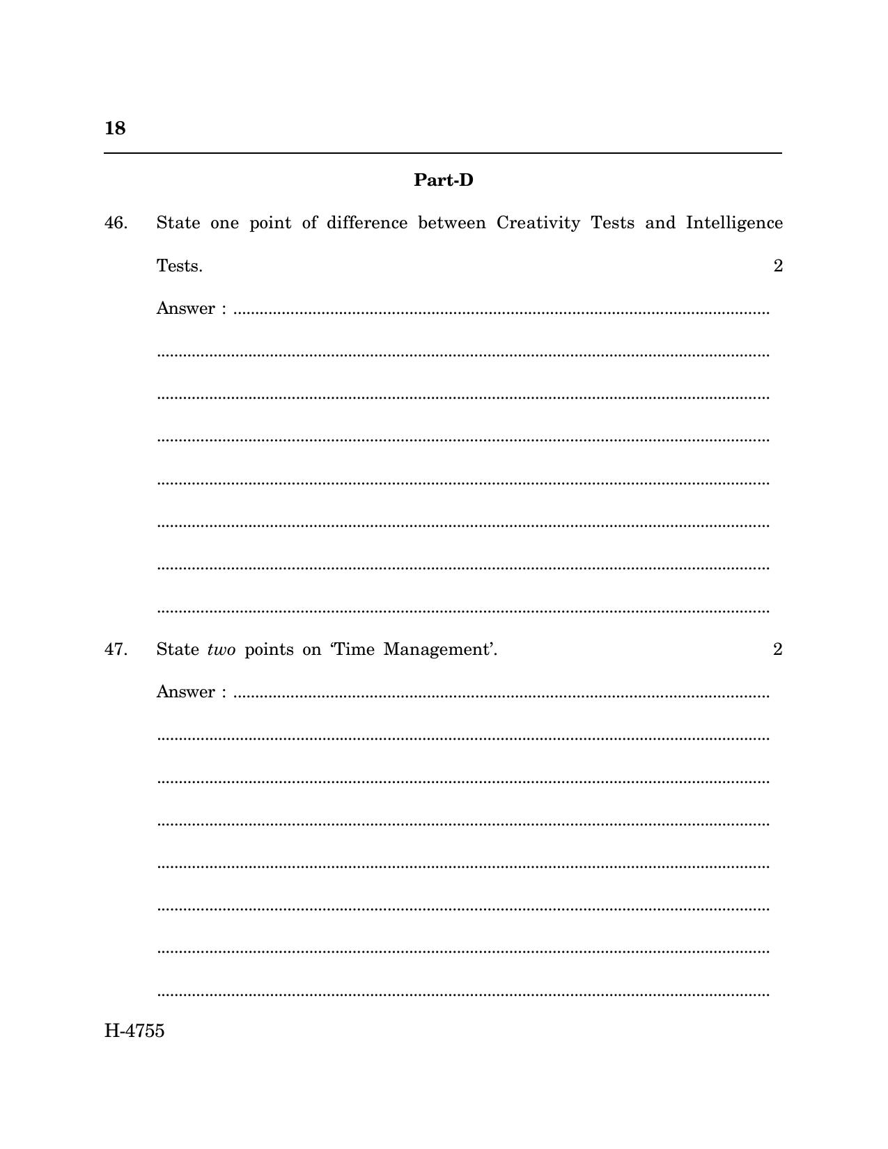 Goa Board Class 12 Psychology (CWSN) (March 2024) Question Paper - Page 18