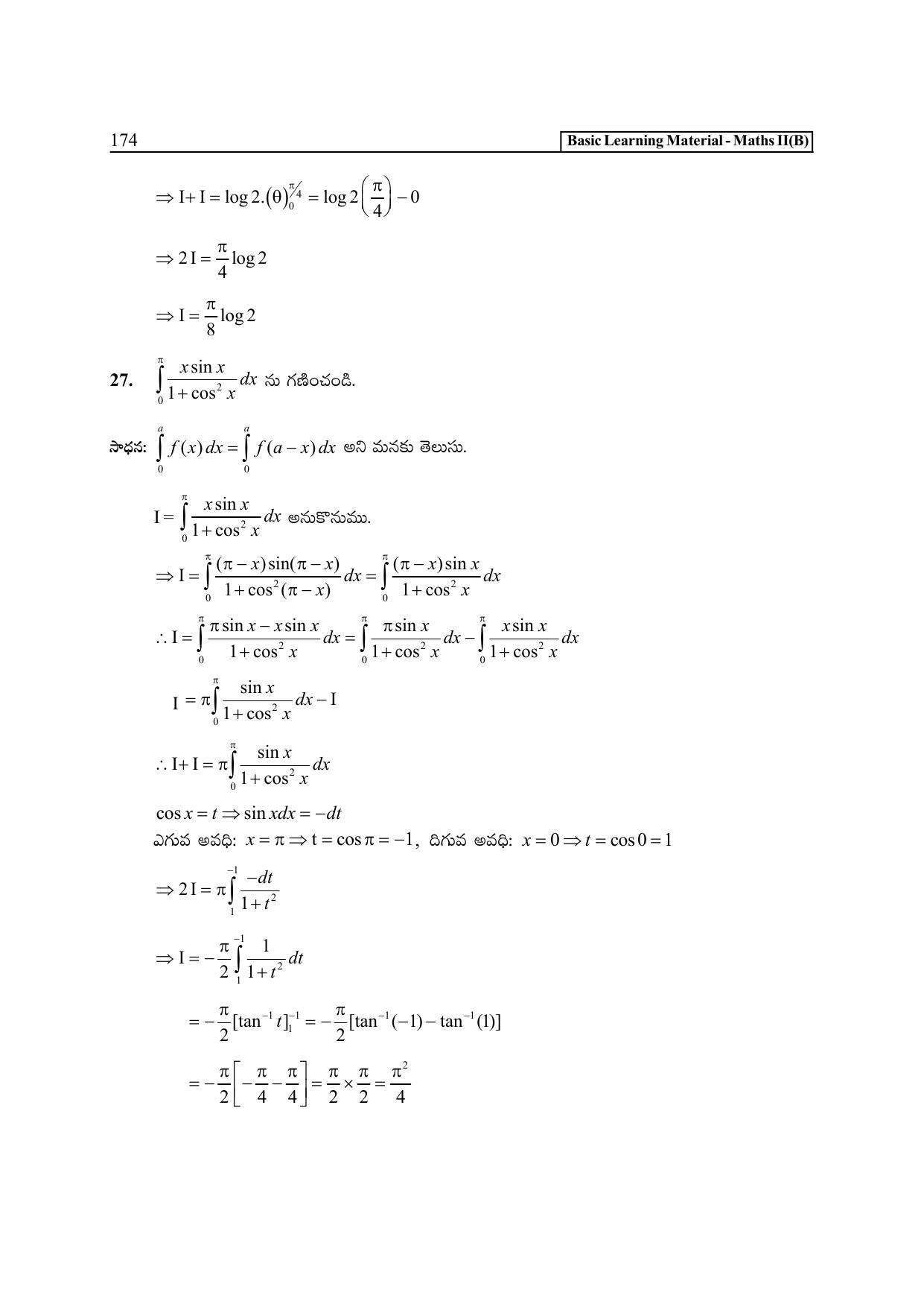 TS SCERT Inter 2nd Year Maths Path 1 (Telugu Medium) Text Book - Page 179
