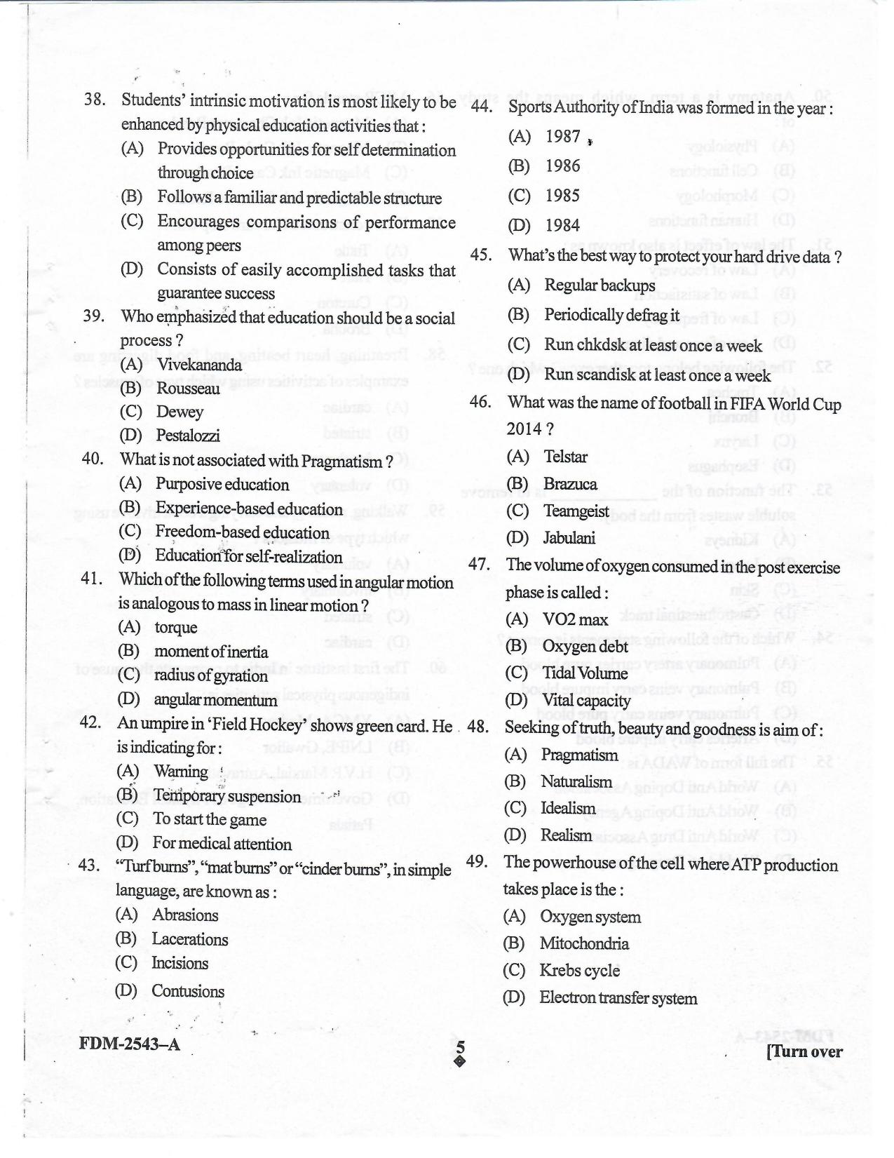 KUET 2023 M.P.Ed Question Paper - Page 19