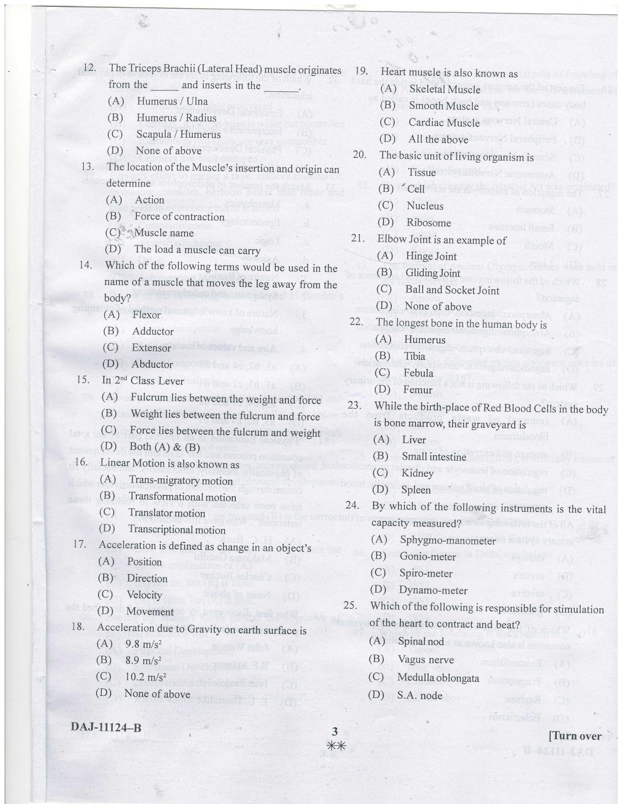 KUET 2023 M.P.Ed Question Paper - Page 23