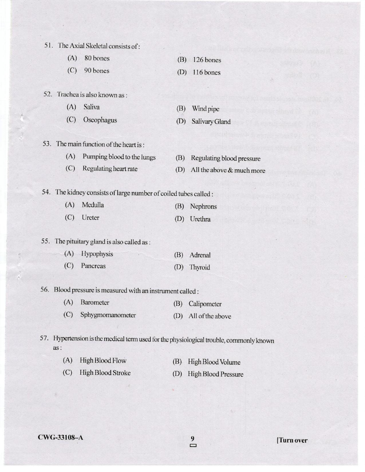 KUET 2023 M.P.Ed Question Paper - Page 35